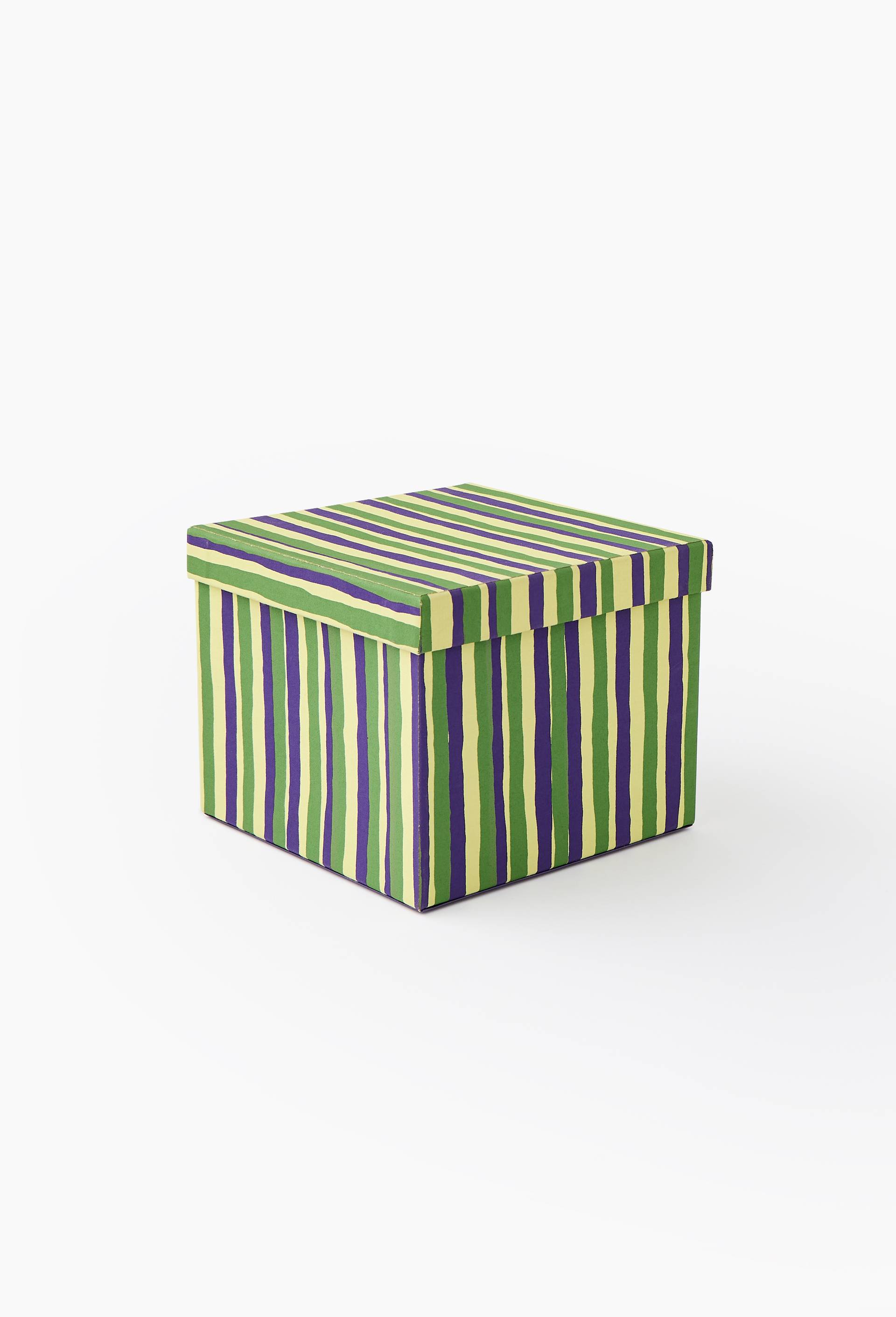 Bo&icirc;te carr&eacute;e imprim&eacute;e, 20x23.5cm - LES CRAFTIES x MONOPRIX, Vert fonc&eacute;, large image number 0.0