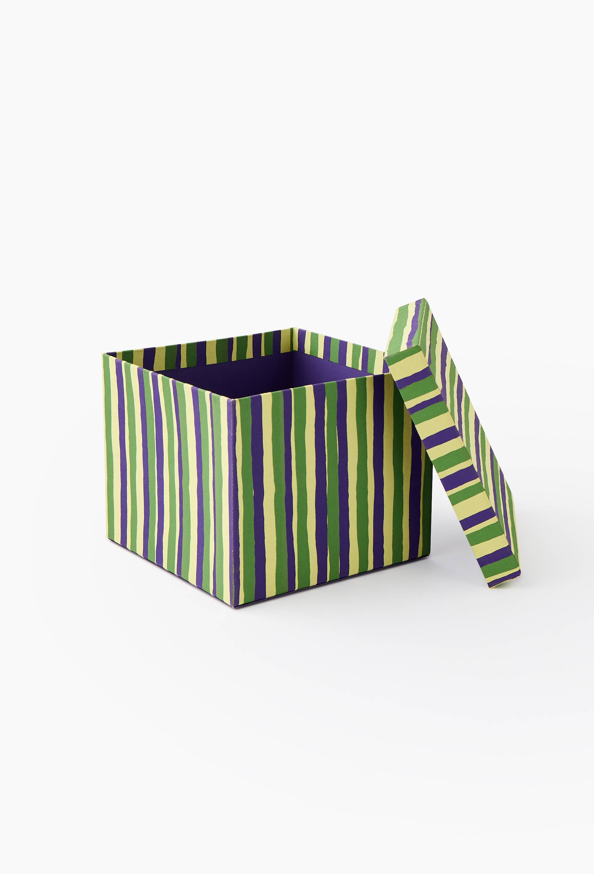 Bo&icirc;te carr&eacute;e imprim&eacute;e, 20x23.5cm - LES CRAFTIES x MONOPRIX, Vert fonc&eacute;, large image number 1.0