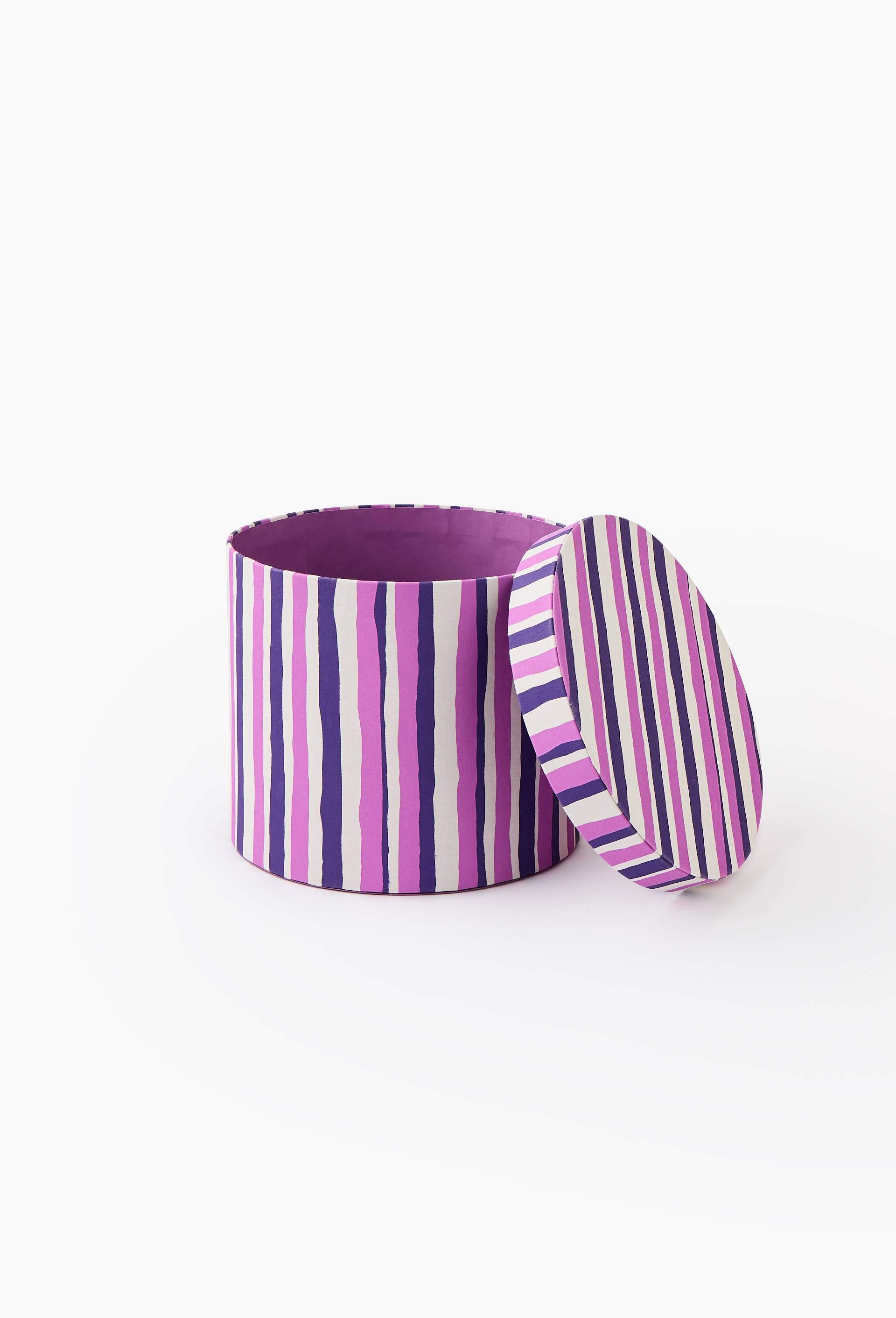 Bo&icirc;te ronde imprim&eacute;e, 20.5x24cm - LES CRAFTIES x MONOPRIX, Violet, large image number 1.0