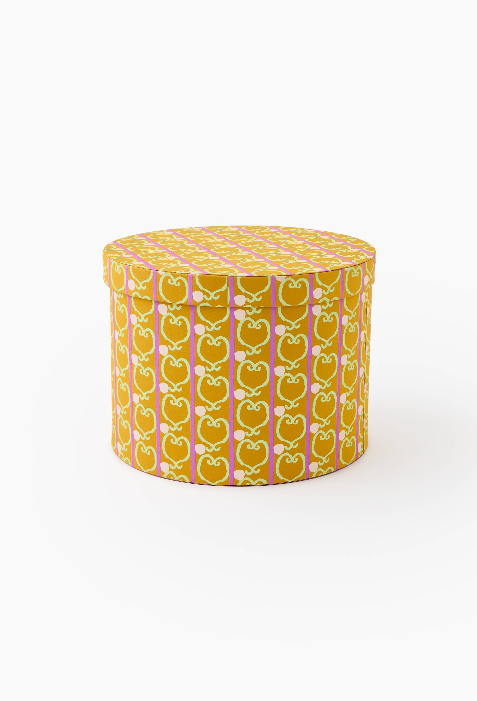 Bo&icirc;te ronde imprim&eacute;e, 25x34cm - LES CRAFTIES x MONOPRIX, Orange, large image number 0.0