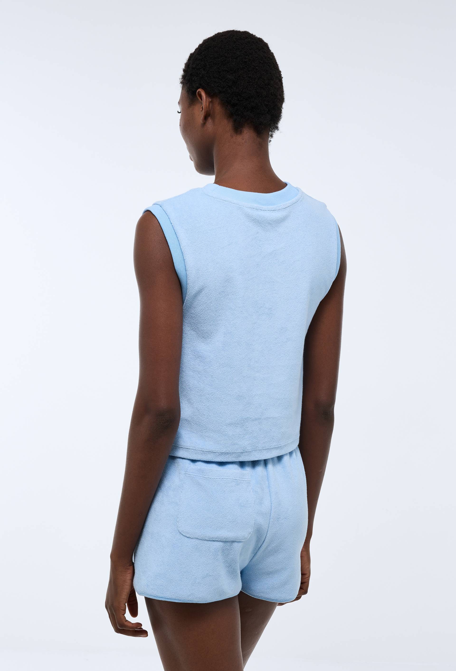 Short en &eacute;ponge, Bleu, large image number 1