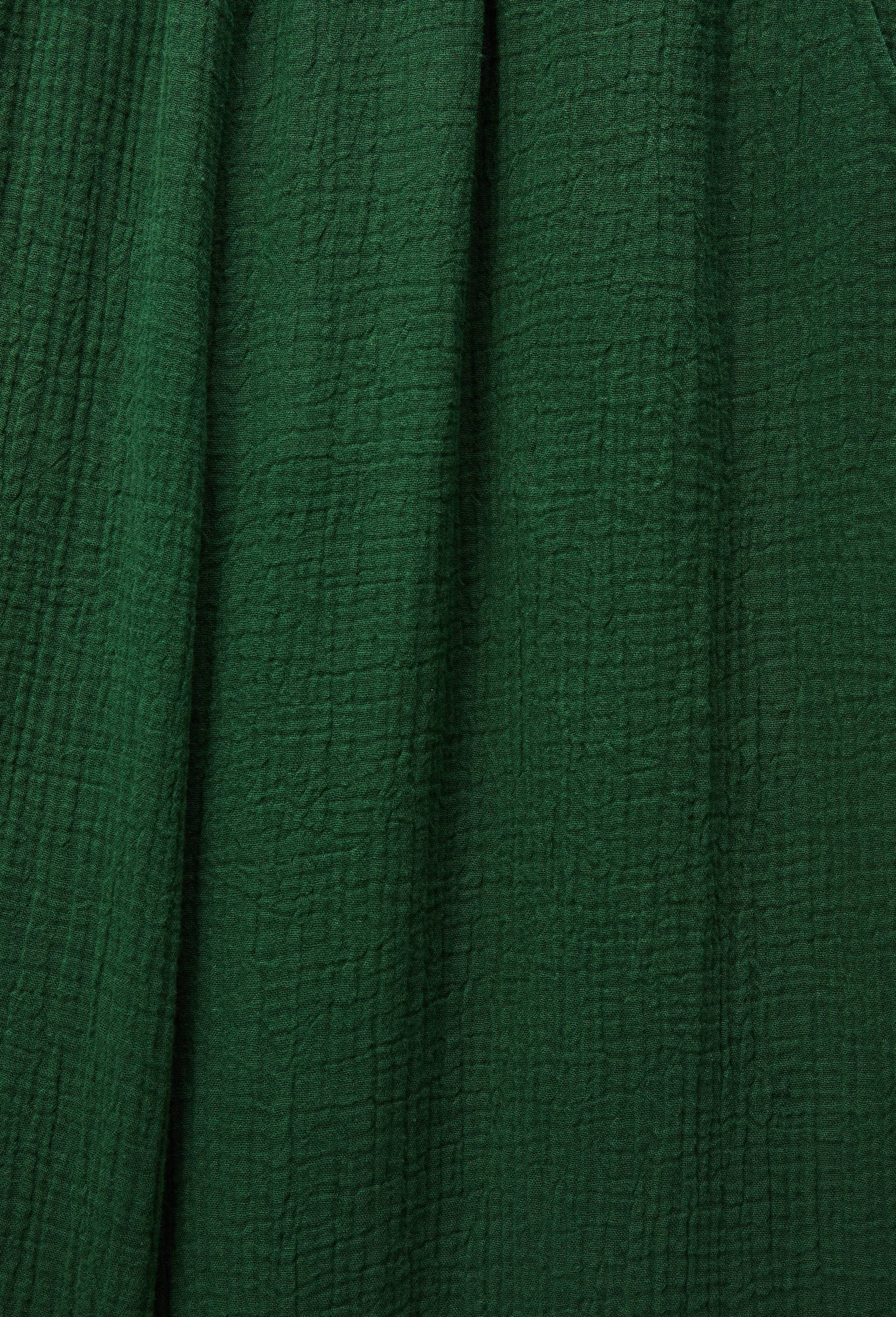Pantalon de plage en double gaze de coton BIO GOTS, Vert fonc&eacute;, large image number 5