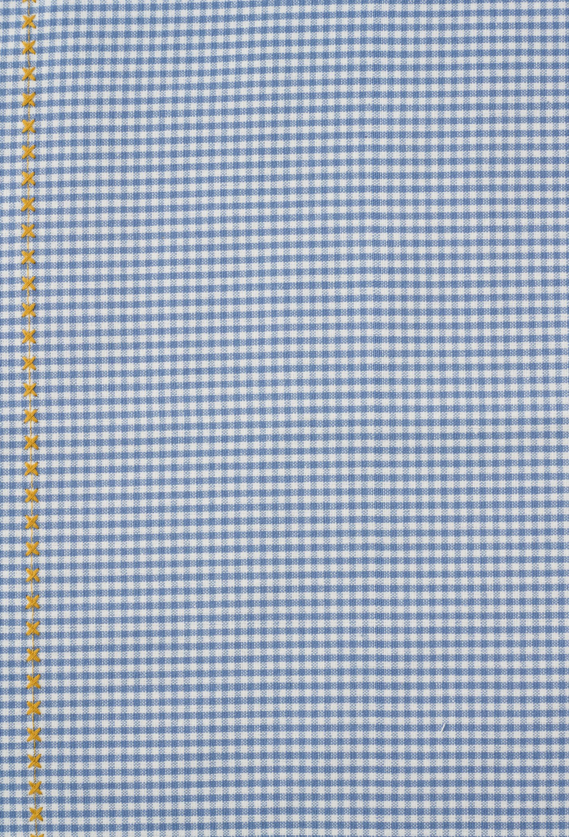 Set de table bicolore, 33x48cm, 100% coton, Bleu, large image number 1