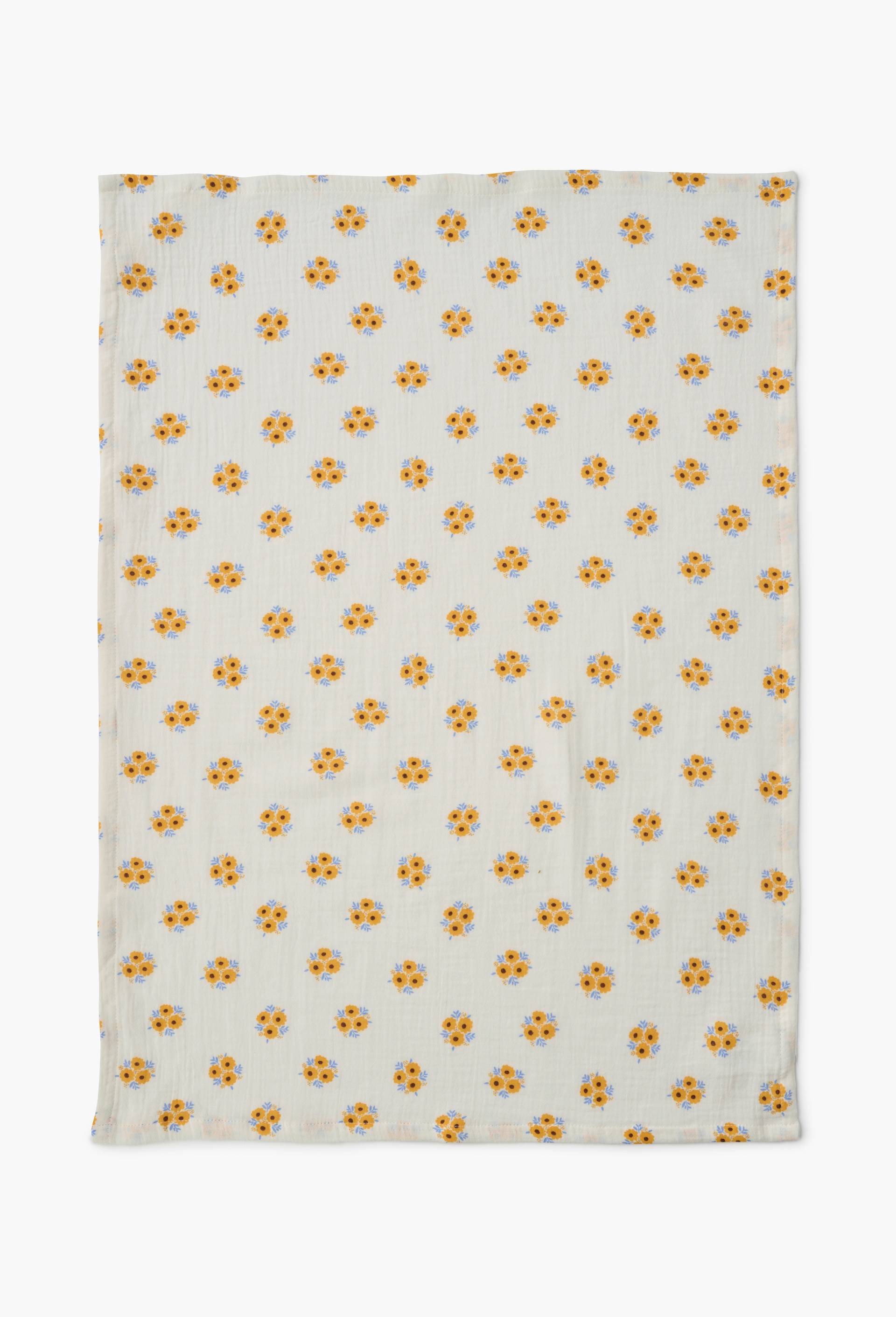 Torchon imprim&eacute; sur gaze de coton, 50x70cm, 100% coton, Vert, large image number 1.0