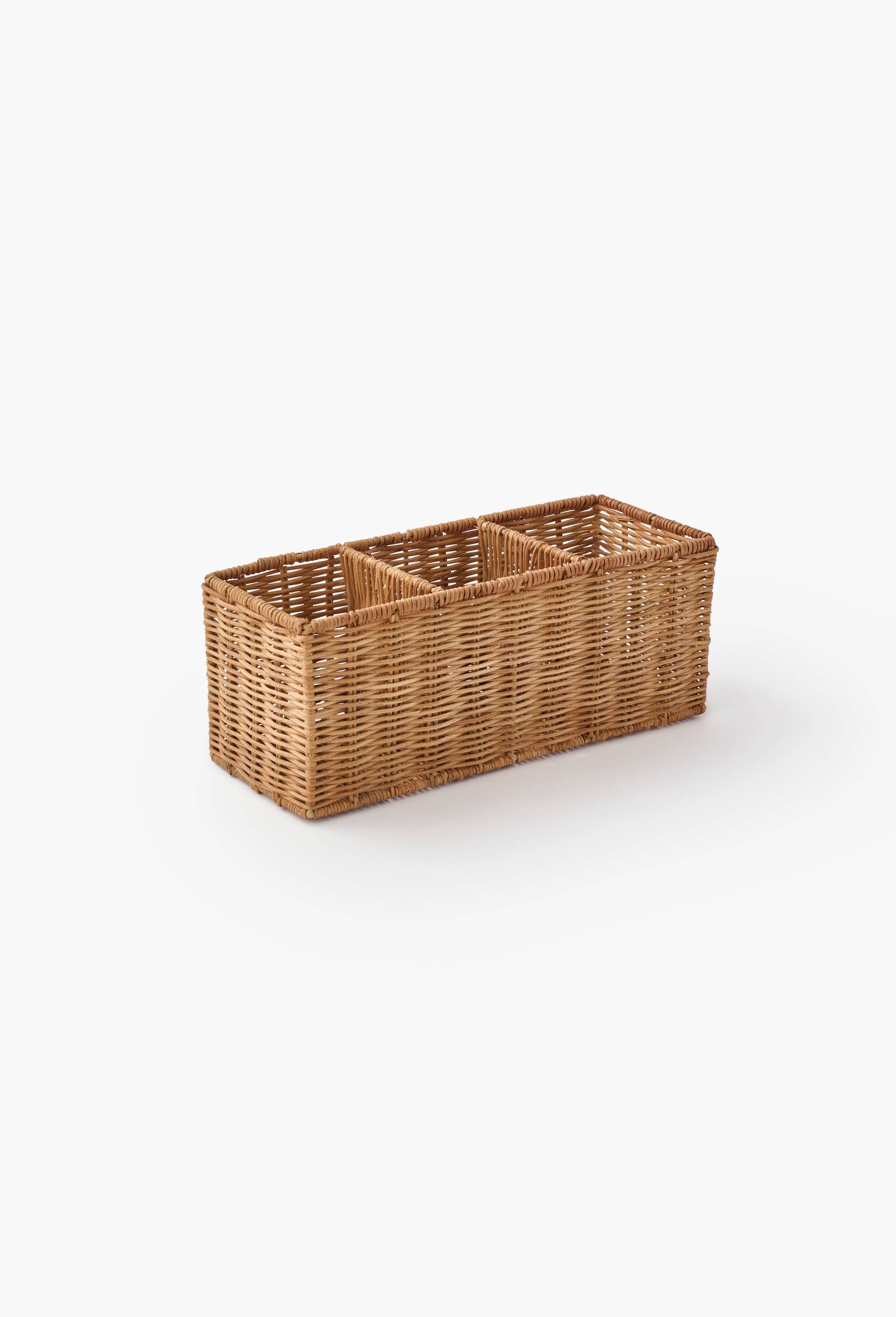Panier de rangement en rotin, Brun, large image number 0