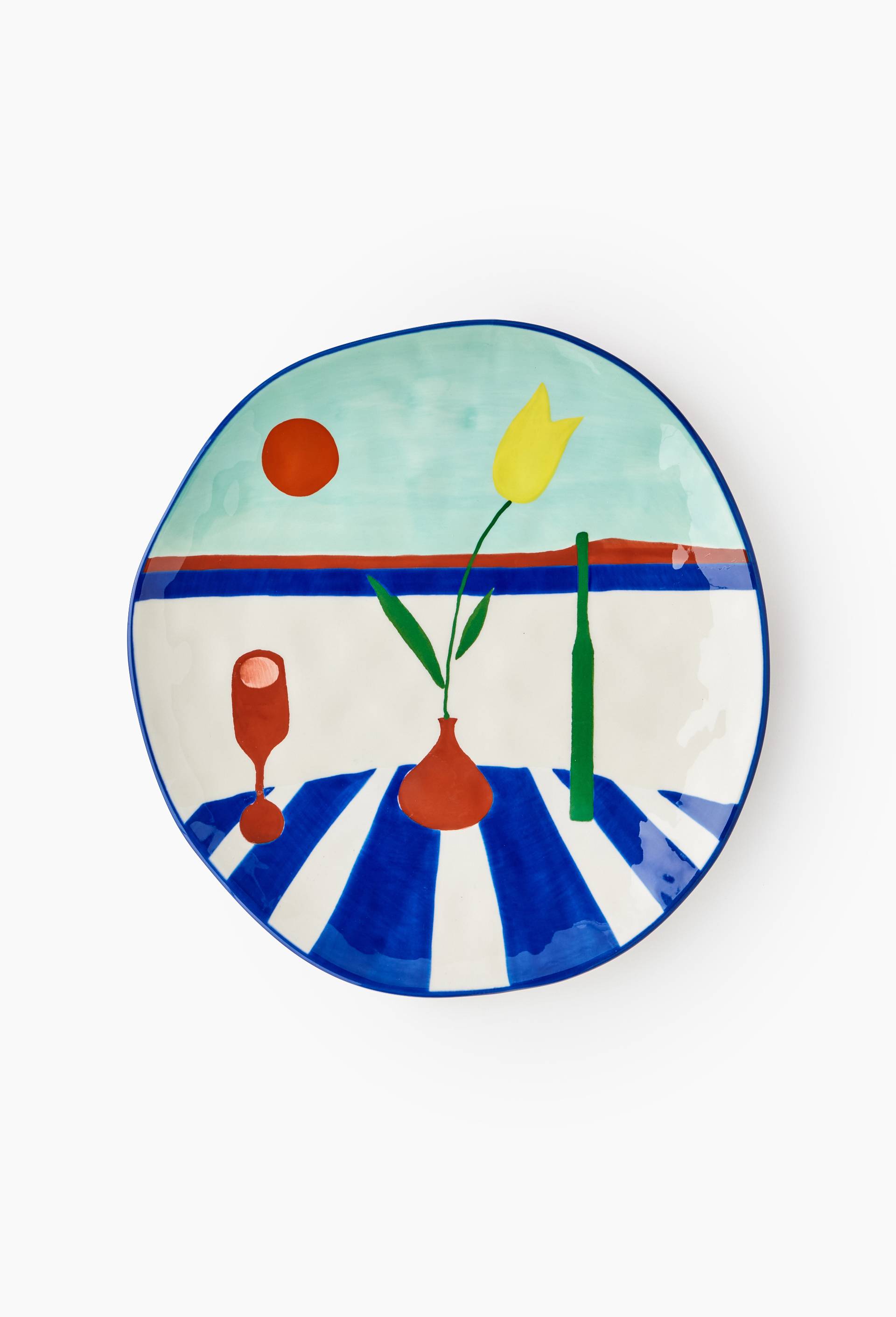 Assiette &agrave; d&icirc;ner, 25cm, en c&eacute;ramique - BEN ARPEA x MONOPRIX, Multicolore, large image number 0