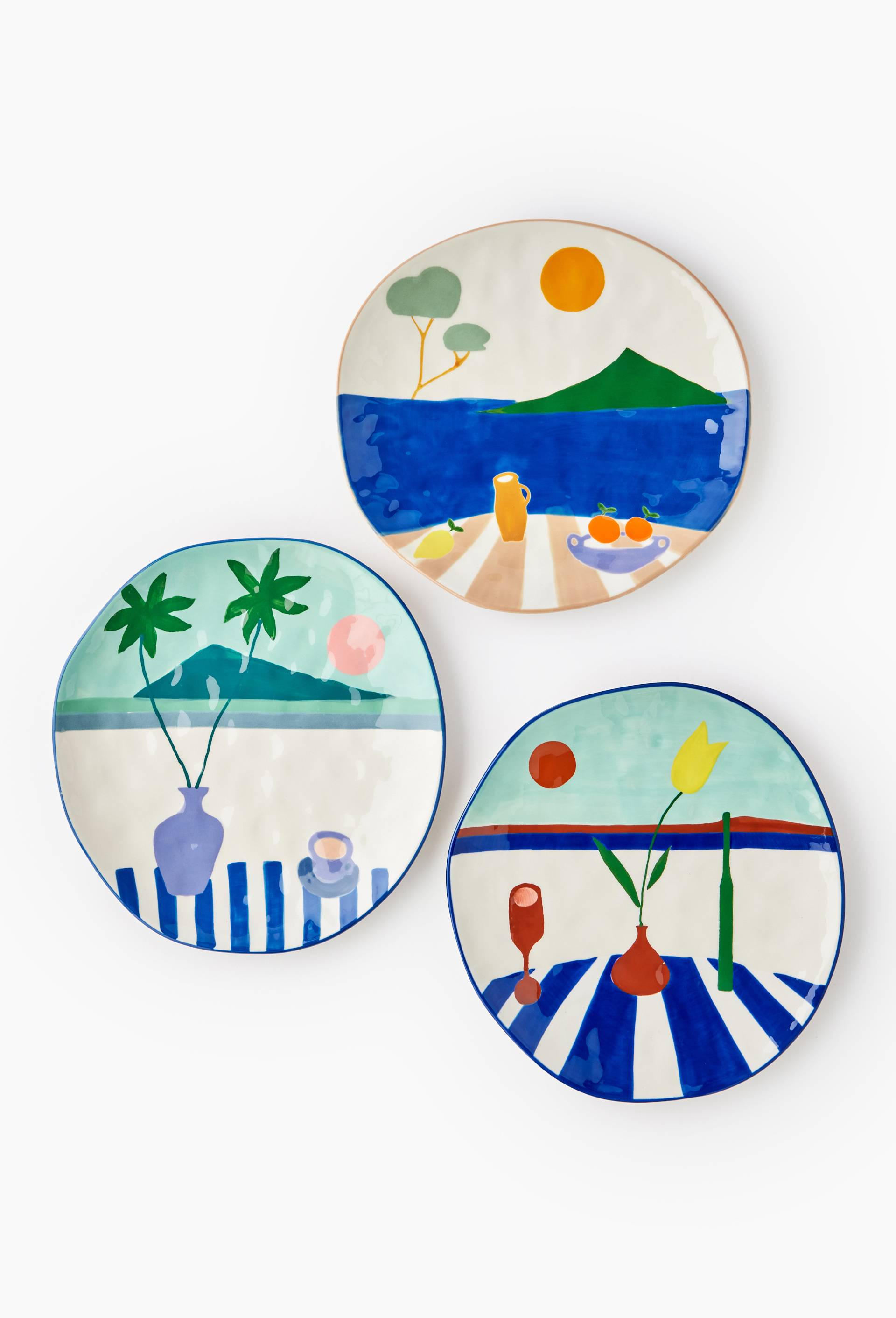 Assiette &agrave; d&icirc;ner, 25cm, en c&eacute;ramique - BEN ARPEA x MONOPRIX, Multicolore, large image number 1