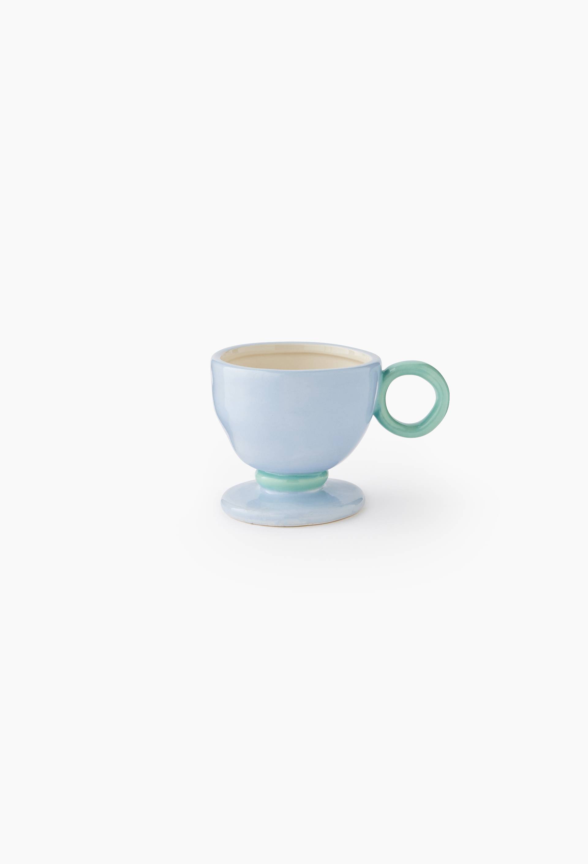 Tasse &agrave; caf&eacute;, 9x13cm, en c&eacute;ramique - BEN ARPEA x MONOPRIX, Bleu, large image number 0.0