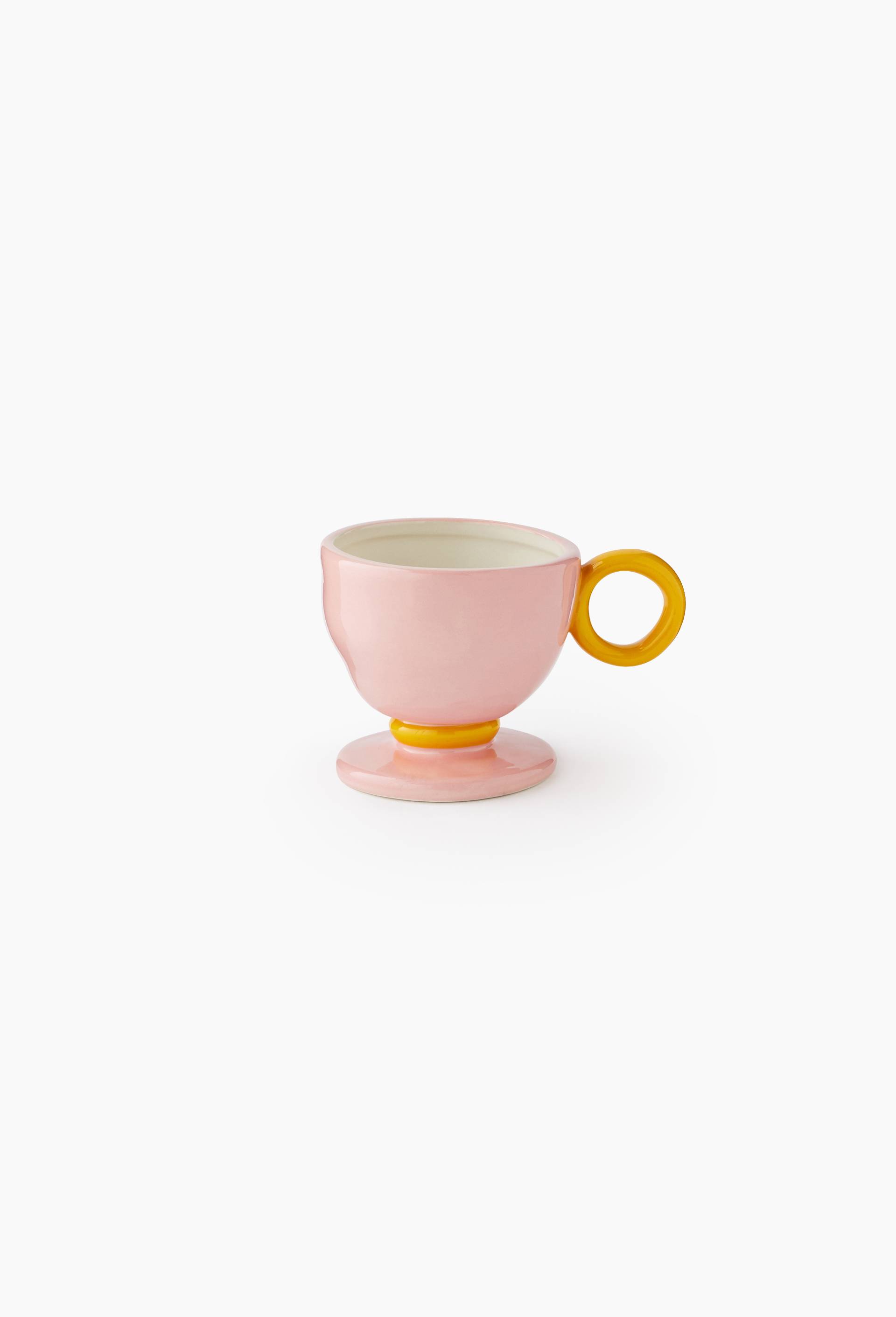 Tasse &agrave; caf&eacute;, 9x13cm, en c&eacute;ramique - BEN ARPEA x MONOPRIX, Rose clair, large image number 0