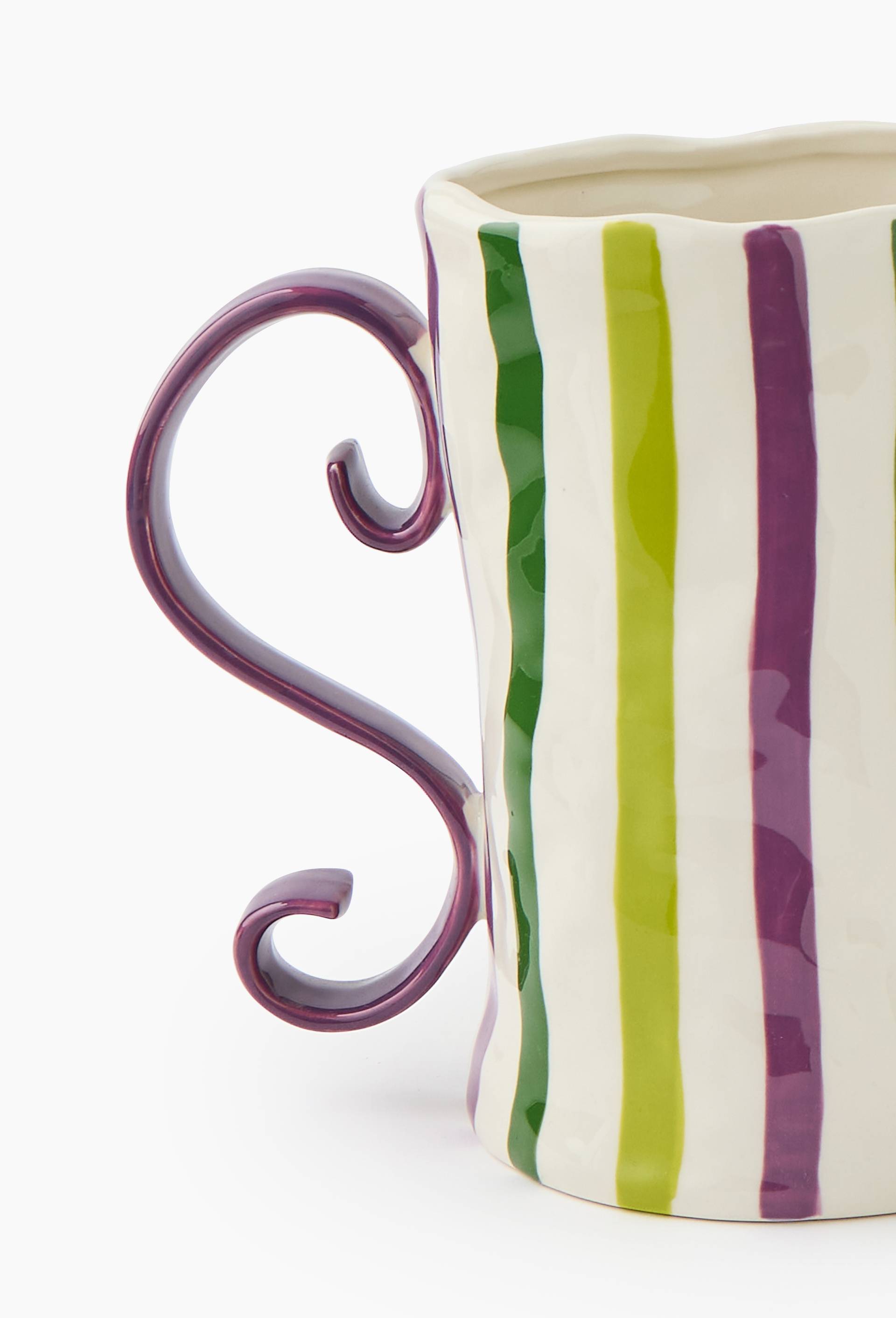 Vase, 12x23x33cm, en c&eacute;ramique - LES CRAFTIES x MONOPRIX, Violet, large image number 1.0