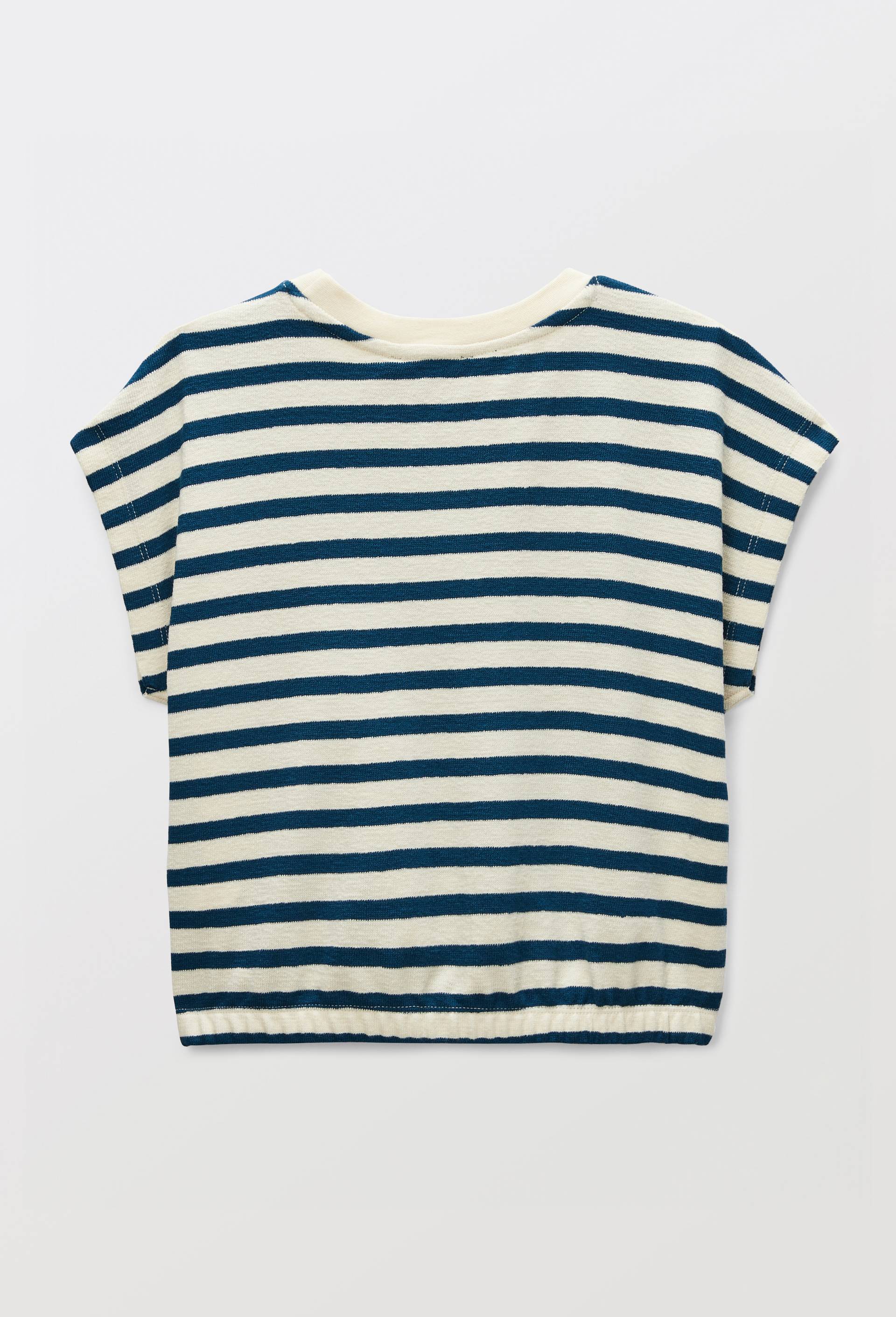 T-shirt ray&eacute; en coton, Bleu, large image number 2