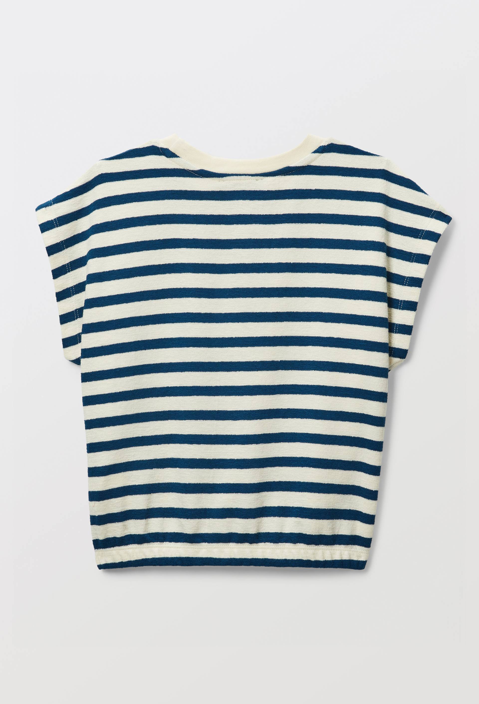 T-shirt ray&eacute; en coton, Bleu, large image number 2