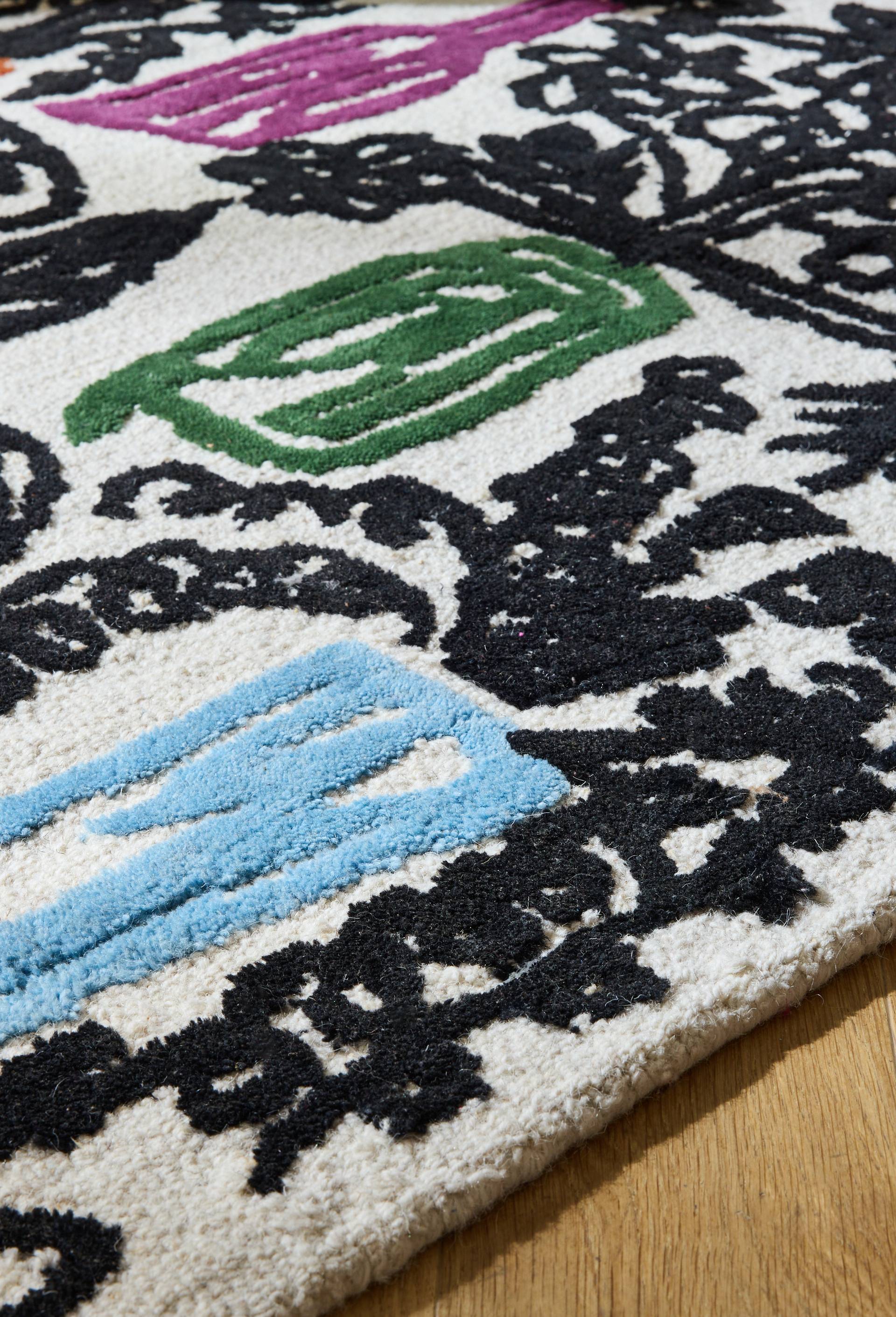 Tapis, 180x250cm, en laine - BD GRAFT x MONOPRIX, Multicolore, large image number 3.0