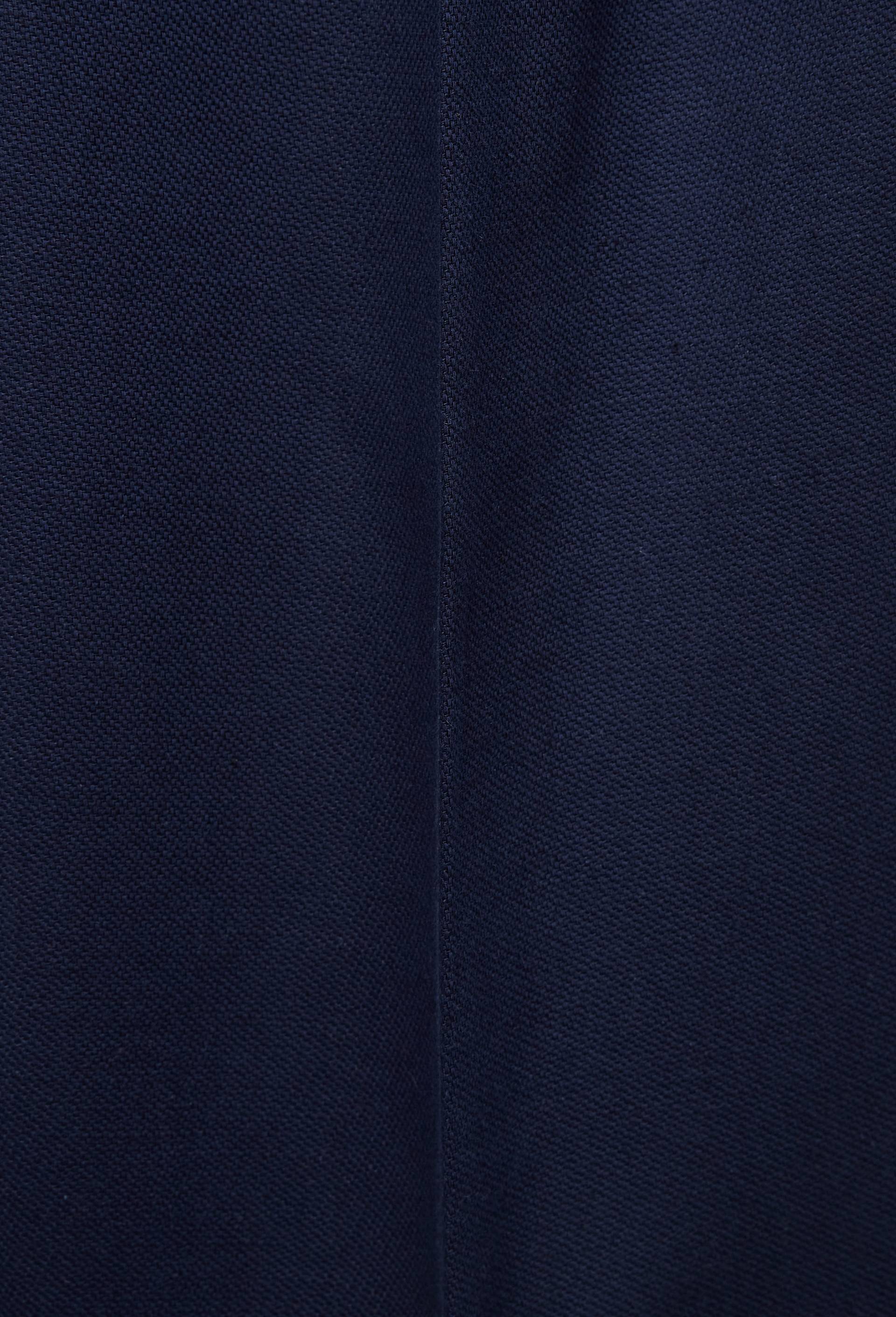 Pantalon fluide en coton et lin &agrave; pinces, Bleu fonc&eacute;, large image number 5