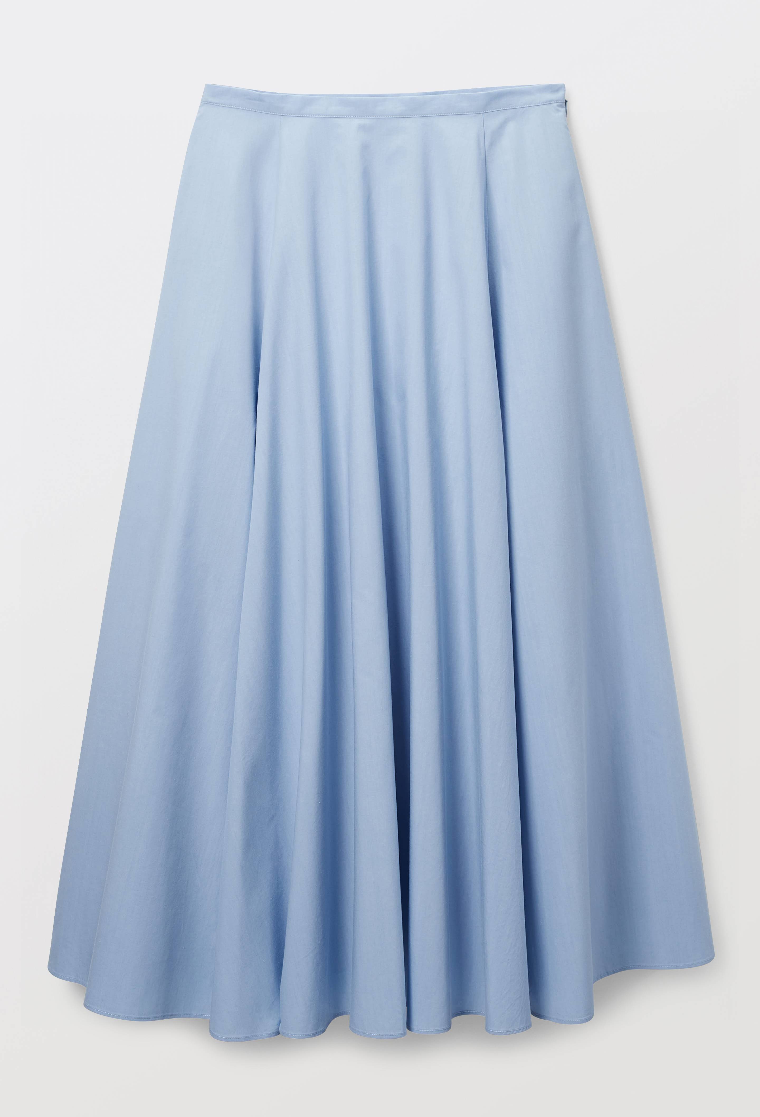 Jupe longue unie, Bleu clair, large