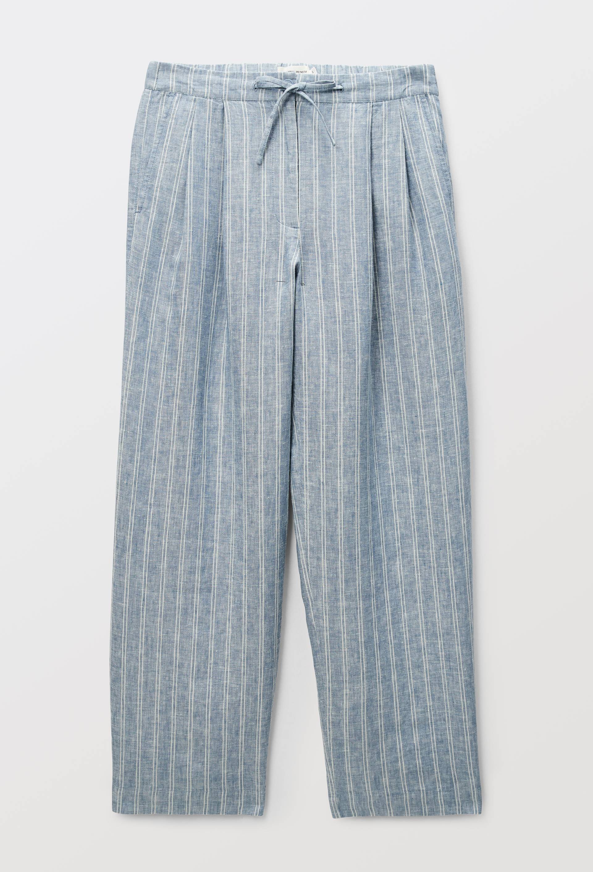 pantalon vichy en coton, Bleu, large image number 2