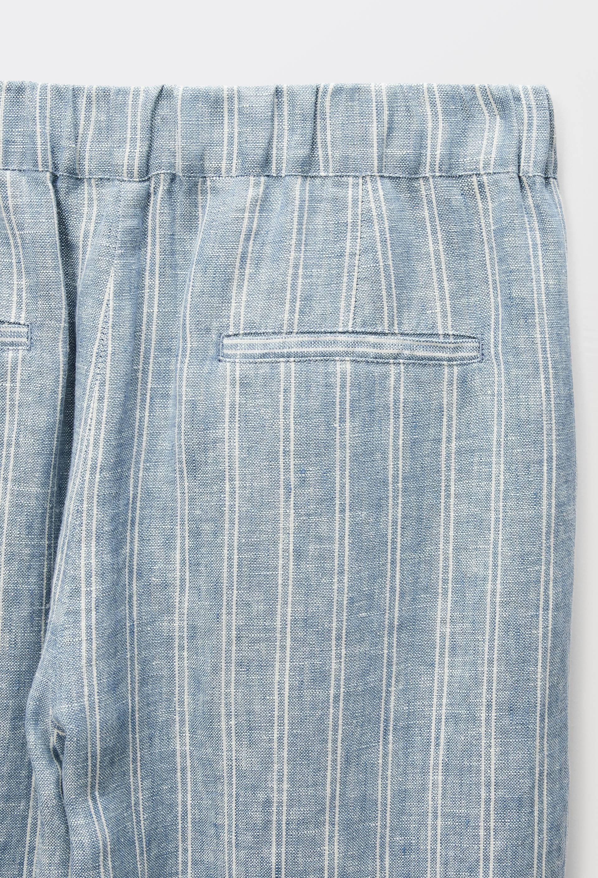 pantalon vichy en coton, Bleu, large image number 4.0