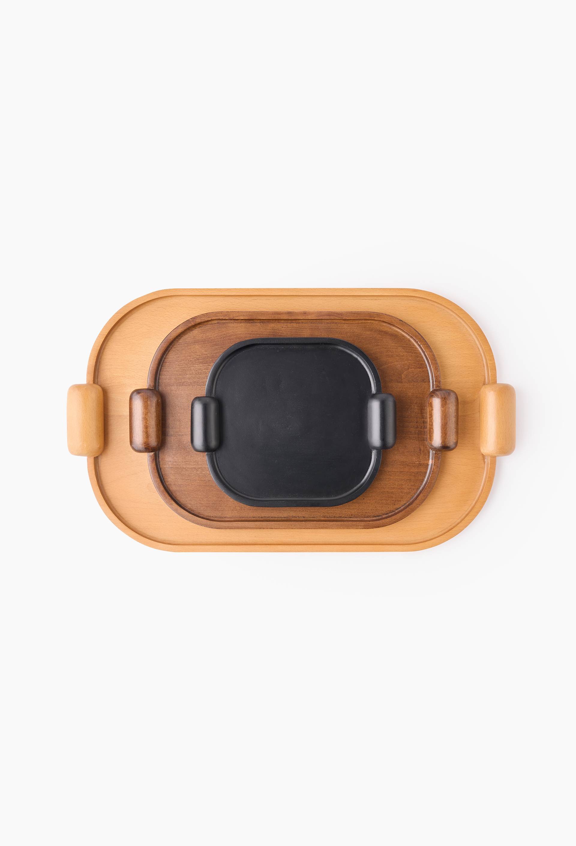 Plateau, 43 x 28,5 x 4,2 cm, bois de h&ecirc;tre - MARGAUX KELLER X MONOPRIX, Brun, large image number 2
