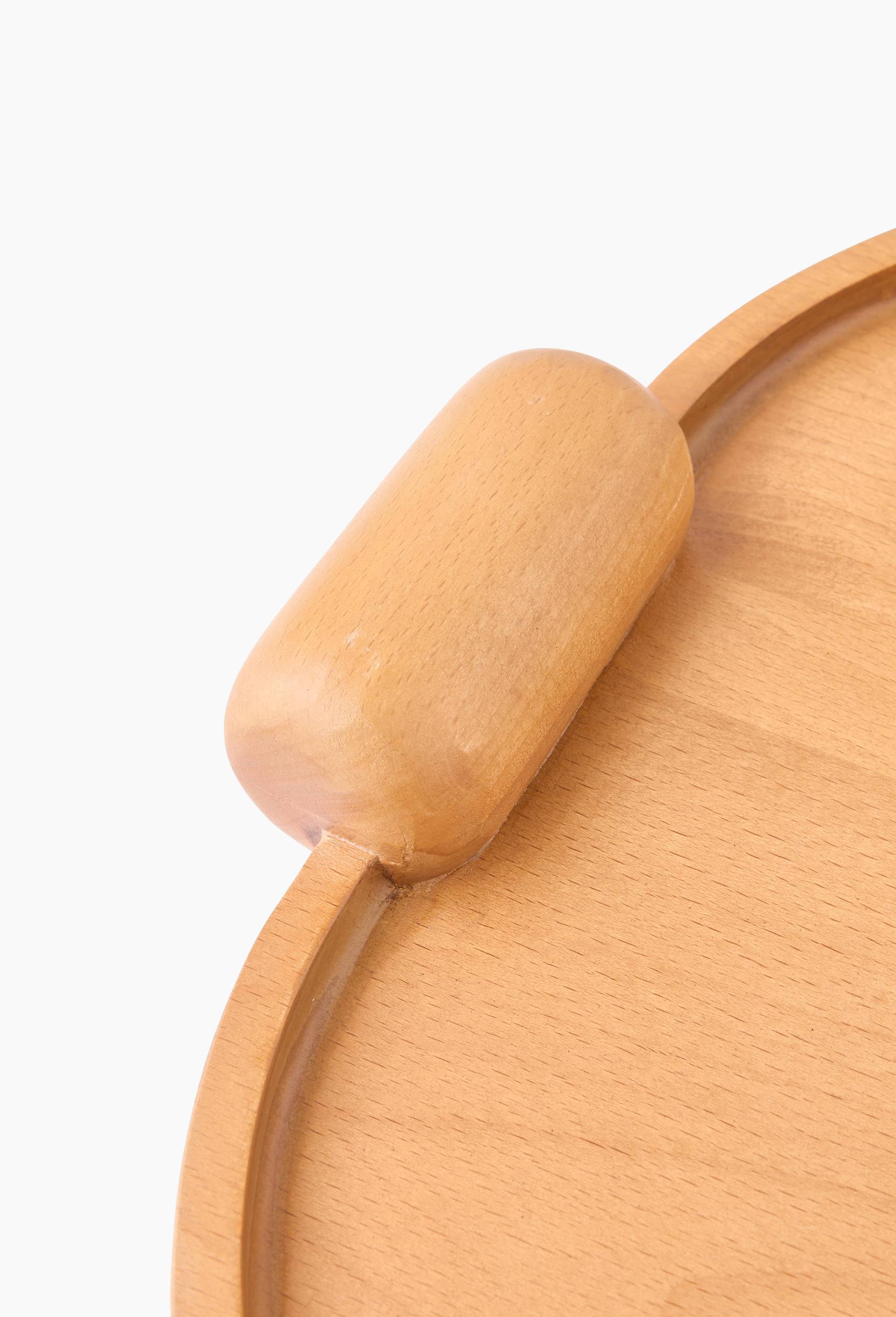 Plateau, 59,5 x 35 x 4,8 cm, bois de h&ecirc;tre - MARGAUX KELLER X MONOPRIX, Brun clair, large image number 1