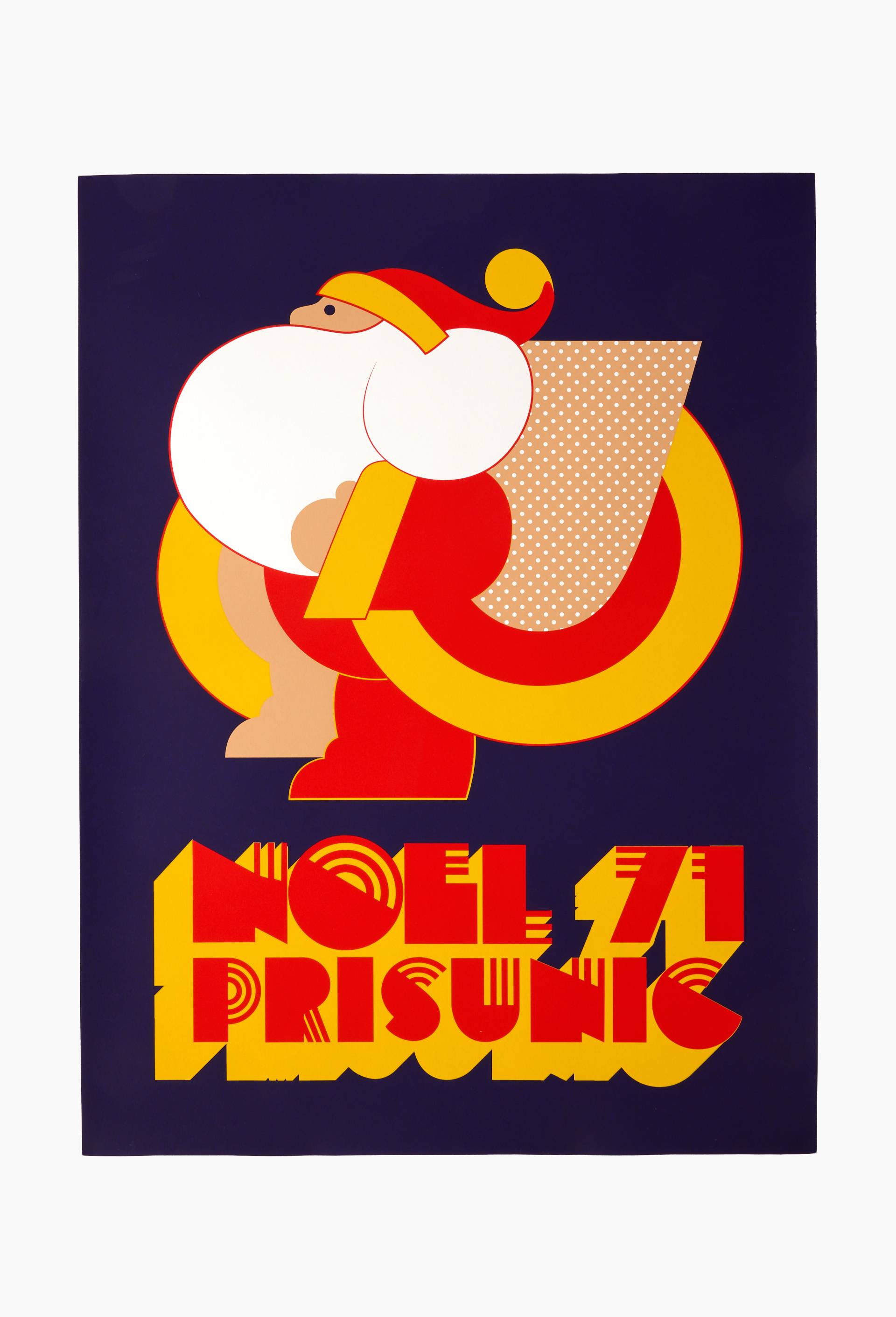 Affiche No&euml;l 71, 60 x 80 cm - STUDIO PRISUNIC x MONOPRIX, Multicolore, large image number 0