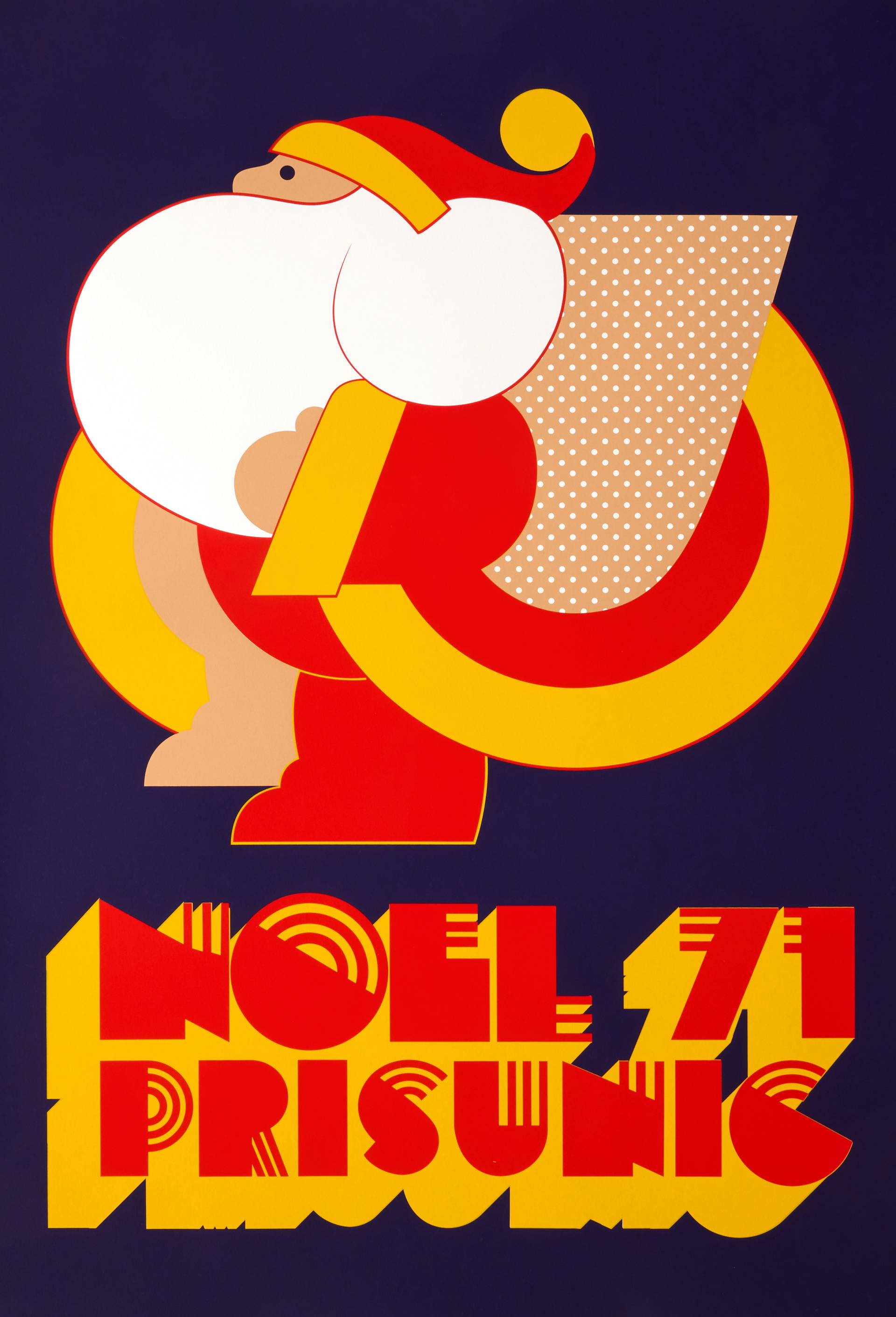 Affiche No&euml;l 71, 60 x 80 cm - STUDIO PRISUNIC x MONOPRIX, Multicolore, large image number 1