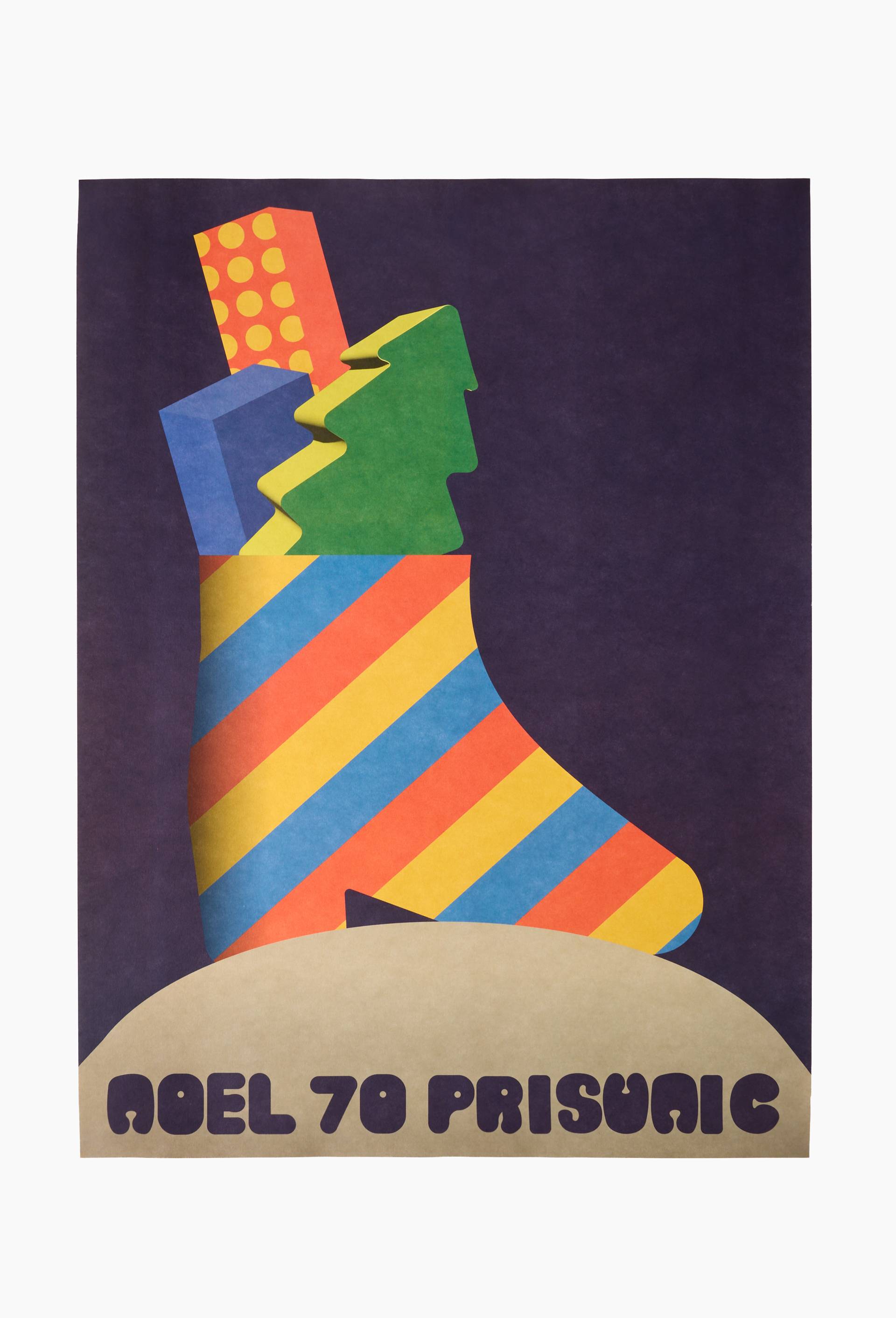 Affiche No&euml;l 70, 60 x 80 cm - STUDIO PRISUNIC x MONOPRIX, Multicolore, large image number 0