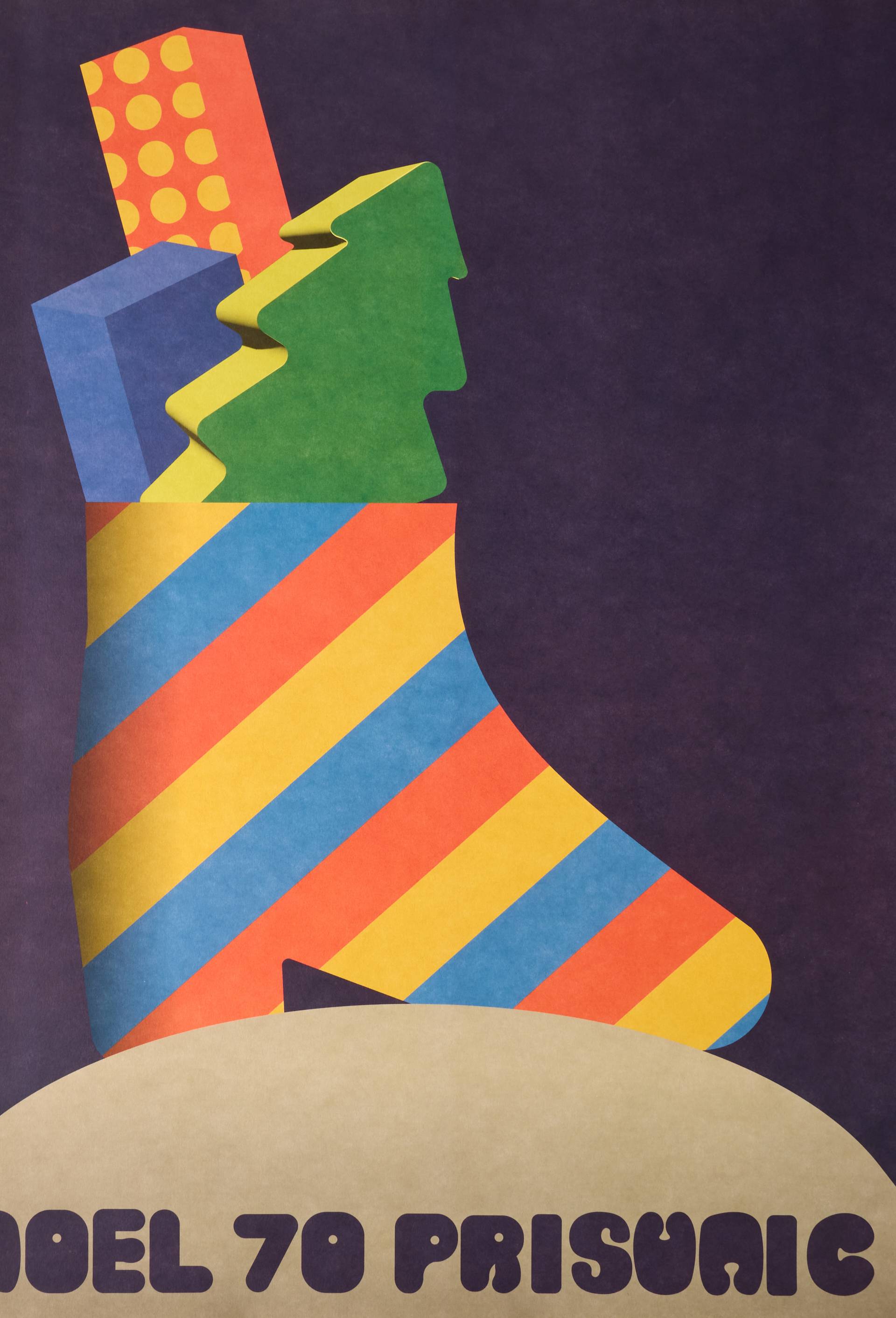 Affiche No&euml;l 70, 60 x 80 cm - STUDIO PRISUNIC x MONOPRIX, Multicolore, large image number 1