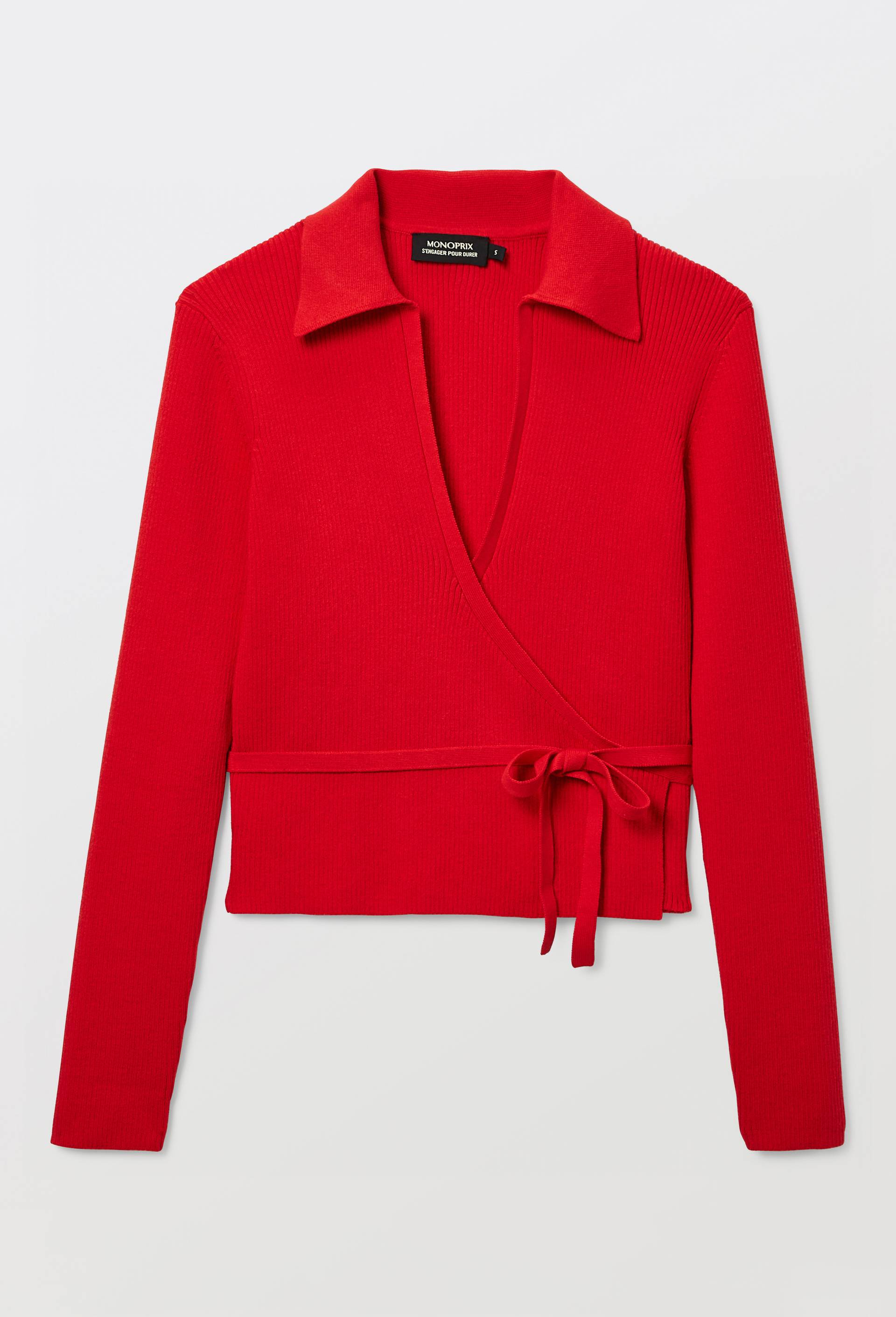 Cardigan en maille coton, Rouge, large image number 4