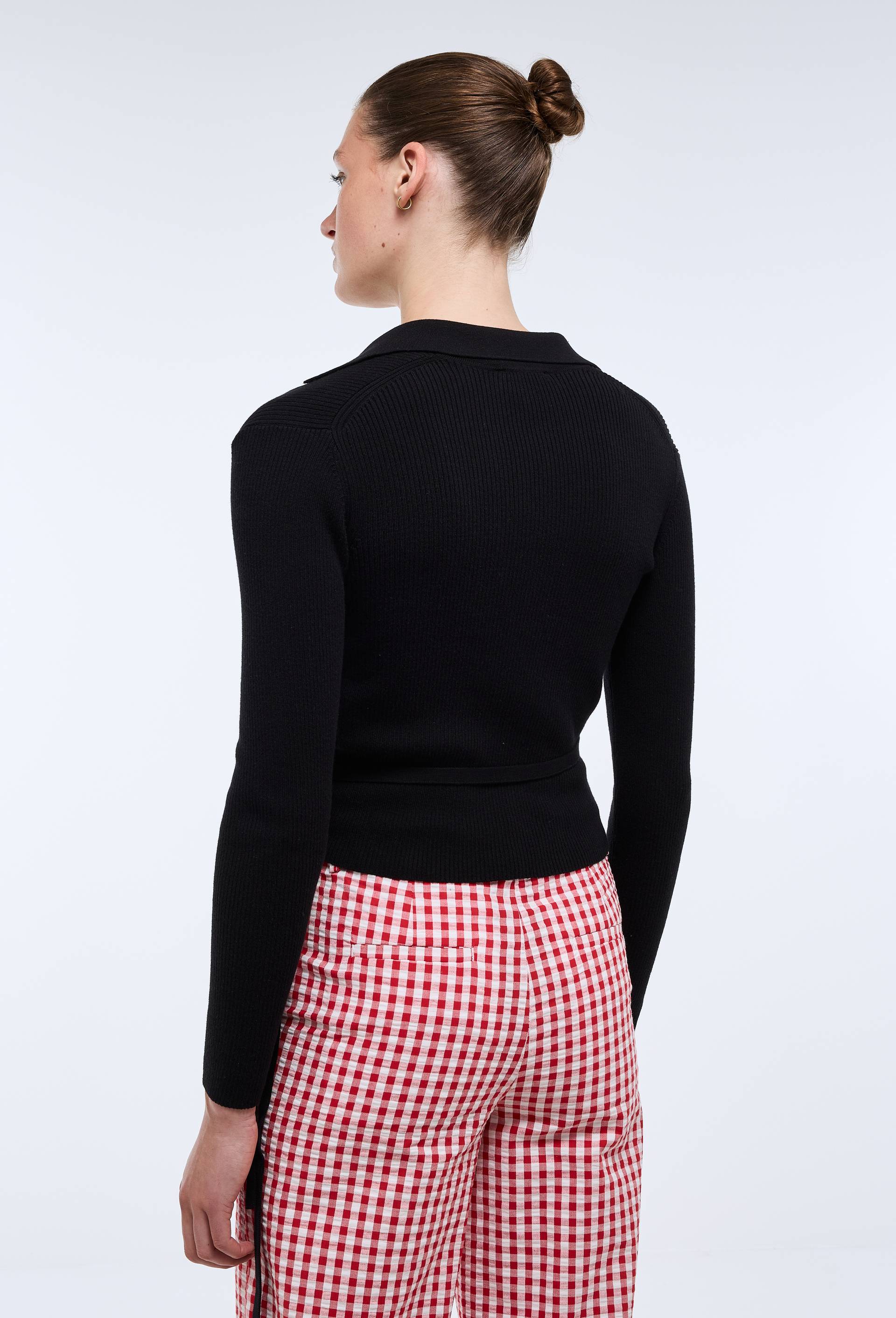 Cardigan en maille coton, Noir, large image number 2.0