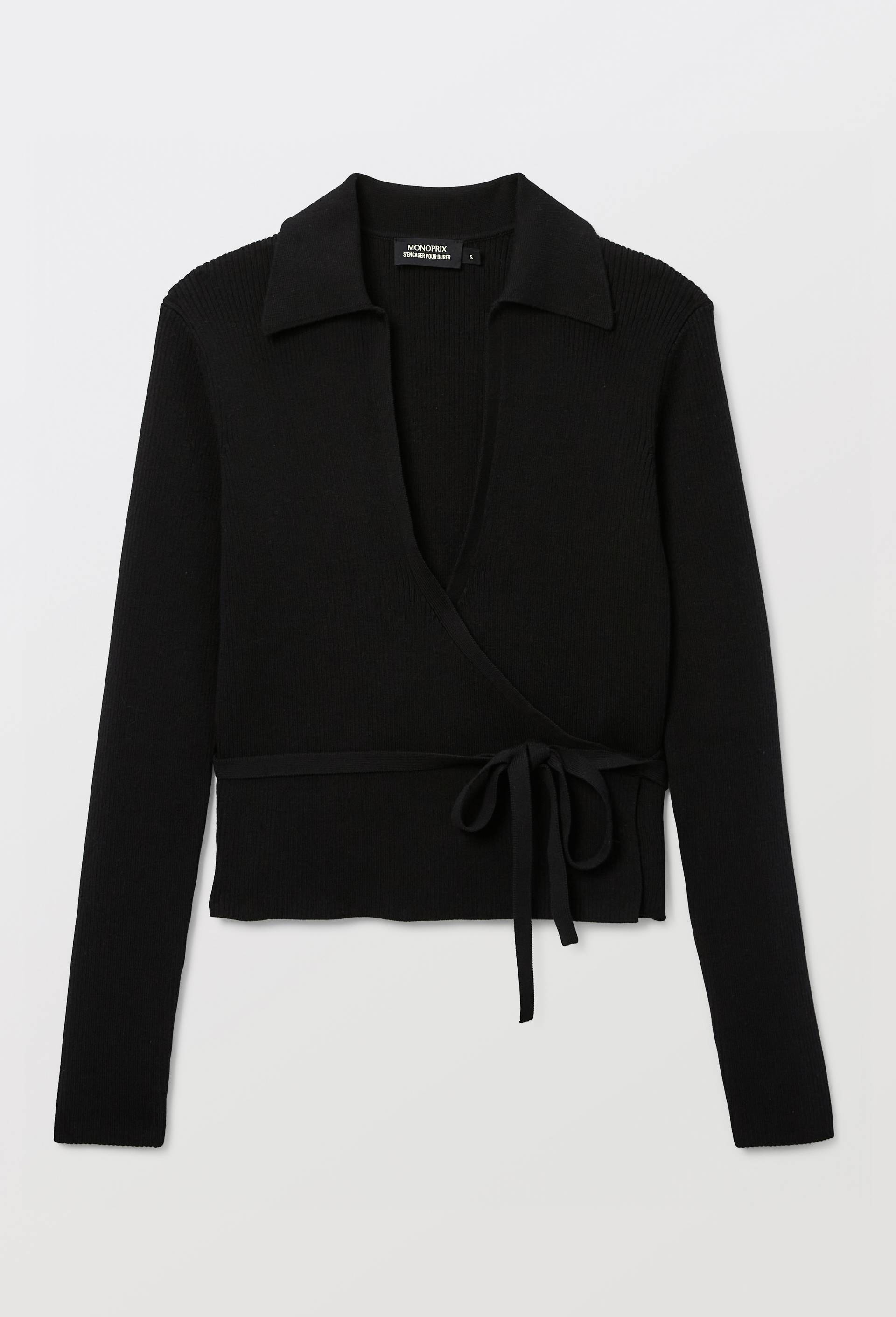 Cardigan en maille coton, Noir, large image number 3