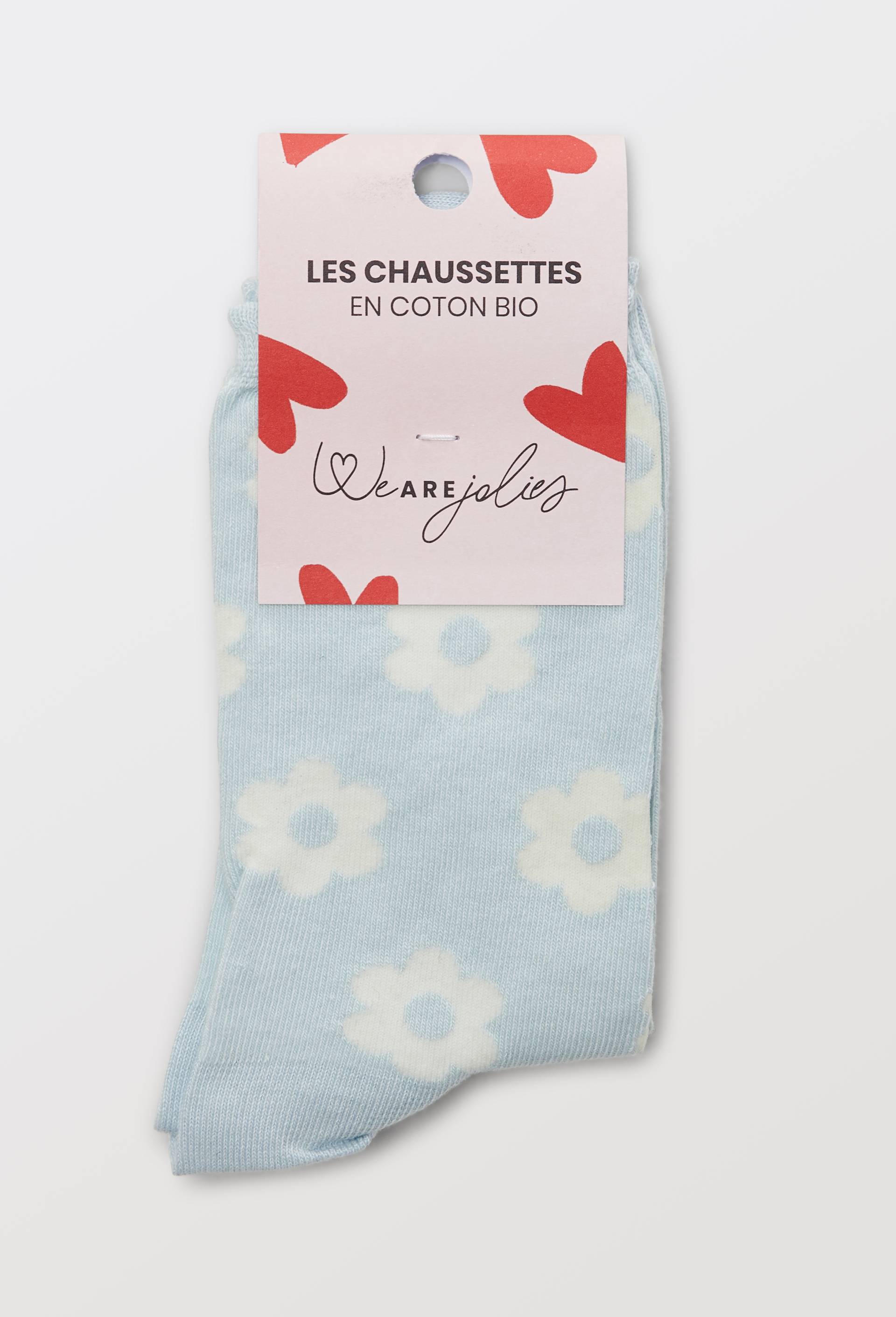 Chaussettes fantaisies en coton bio WE ARE JOLIES, Bleu clair, large image number 2