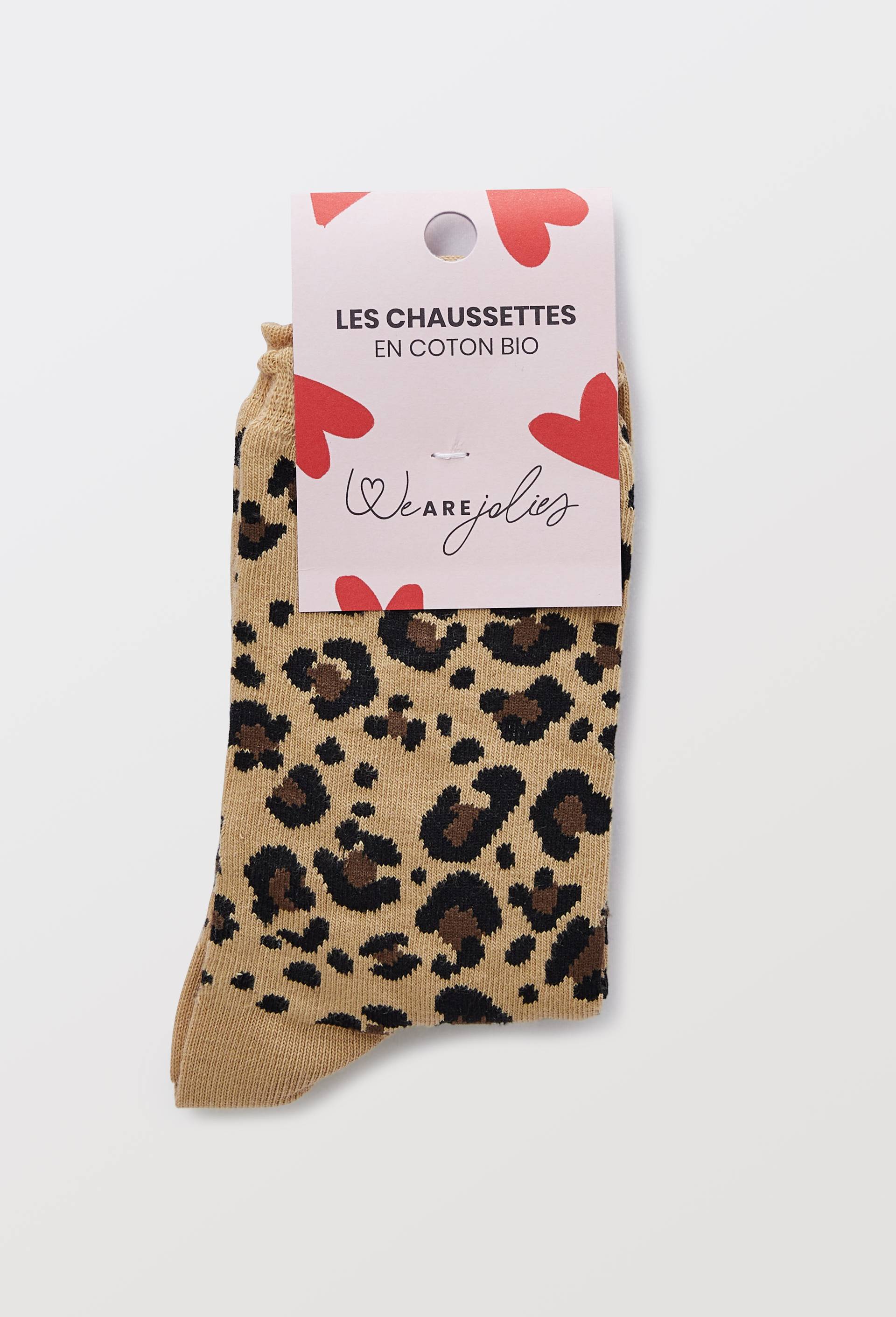 Chaussettes fantaisies en coton bio WE ARE JOLIES, Brun, large image number 2
