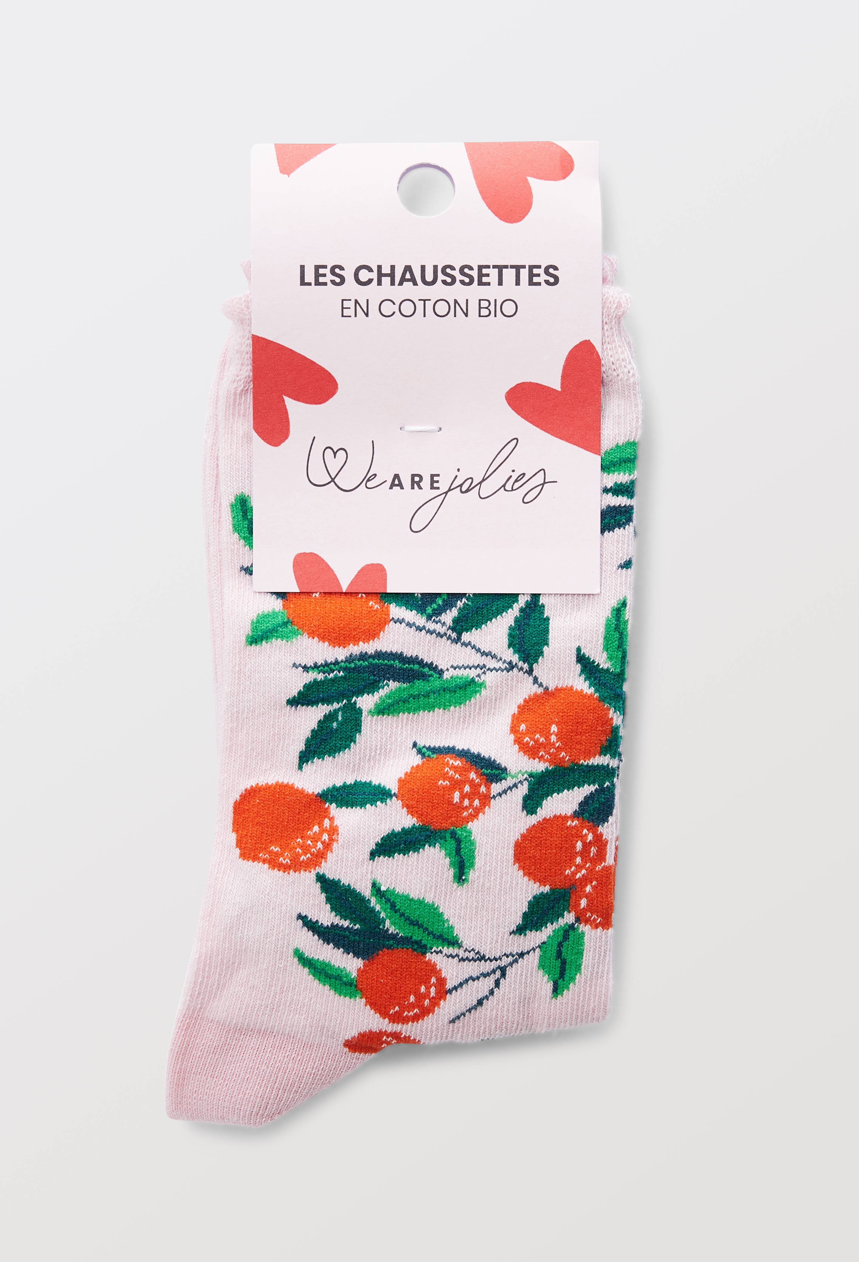 Chaussettes fantaisies en coton bio WE ARE JOLIES, Ecru, large image number 0