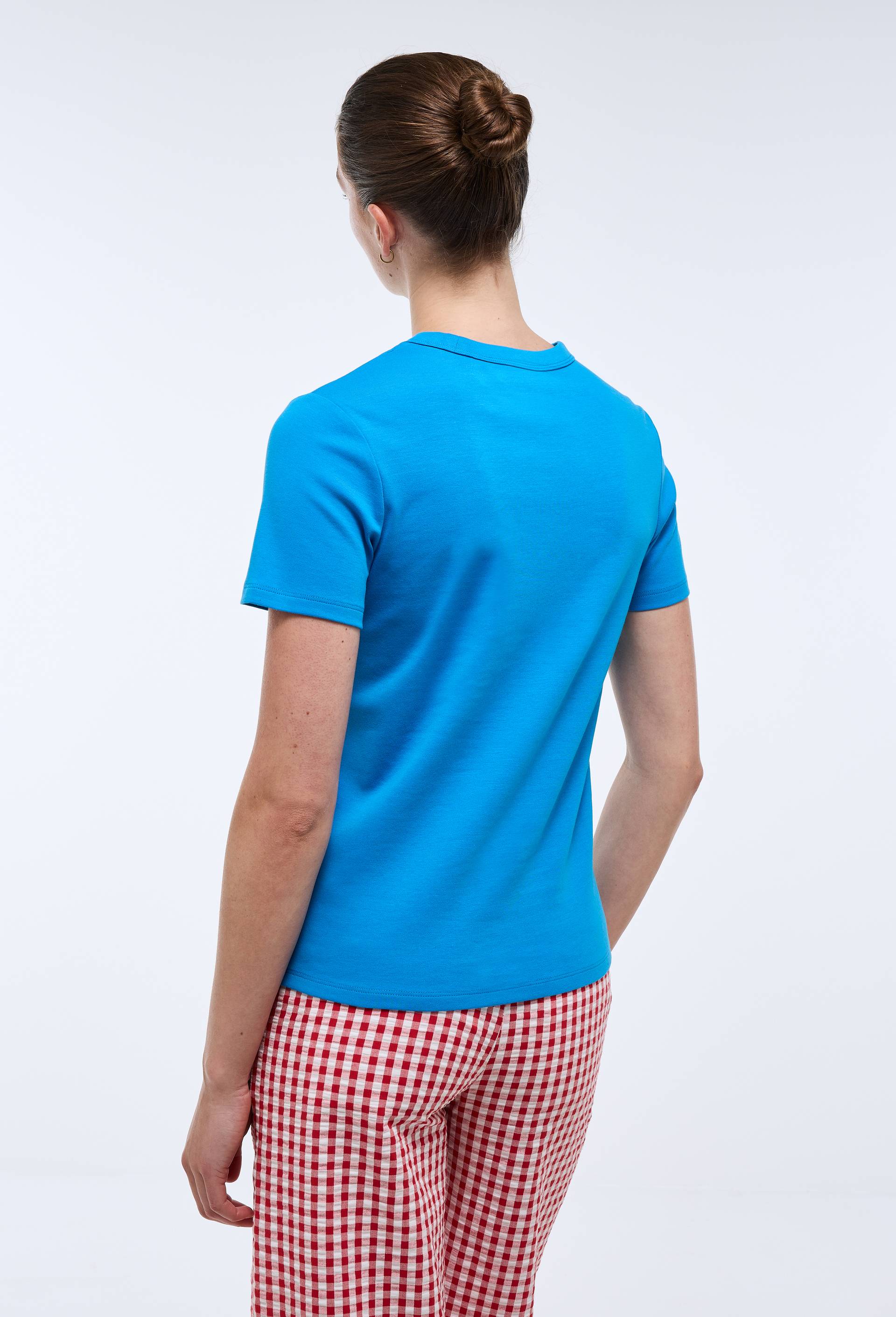 T-shirt manches courtes &eacute;pais en coton BIO GOTS, Bleu, large image number 2