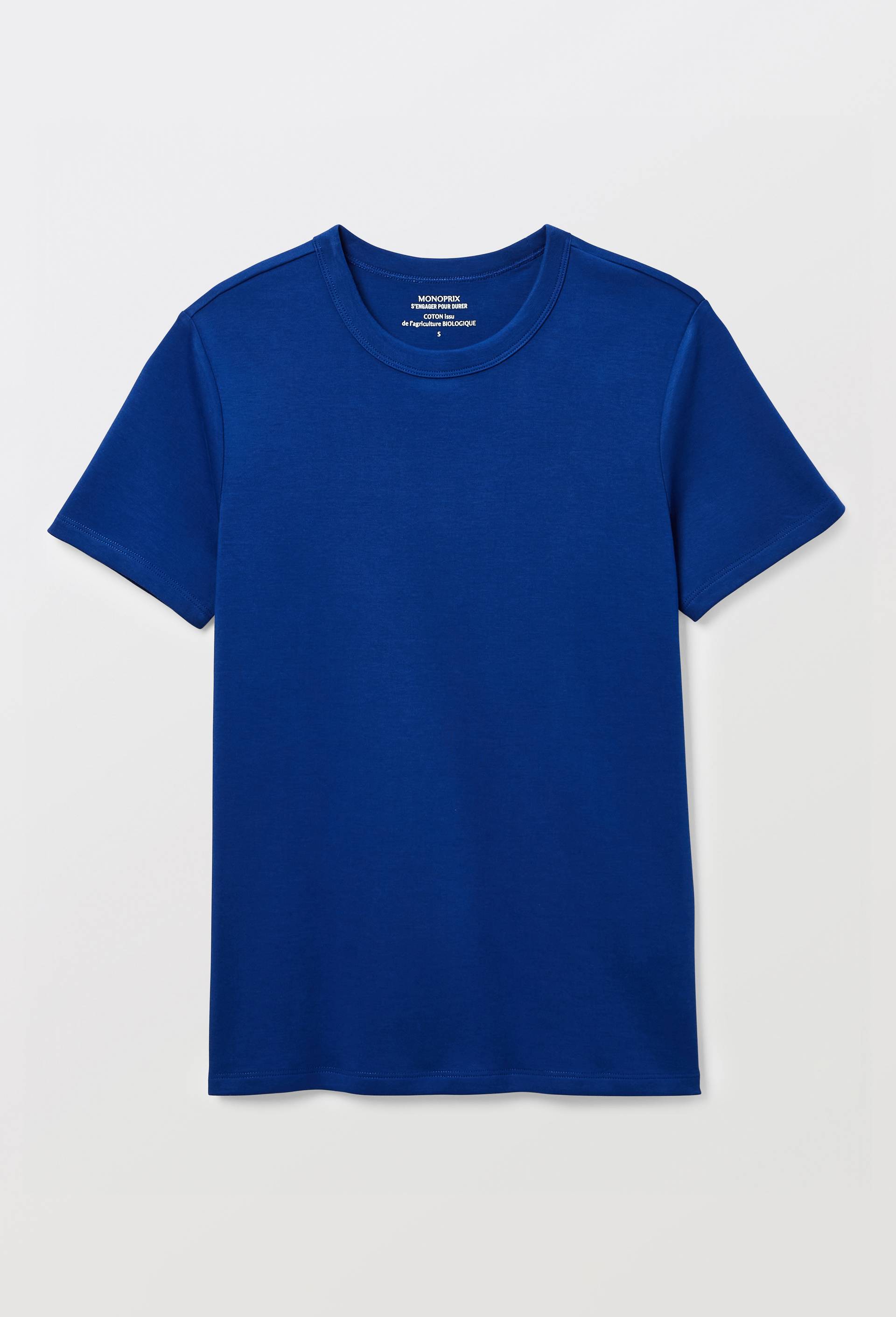 T-shirt manches courtes &eacute;pais en coton BIO GOTS, Bleu, large image number 2