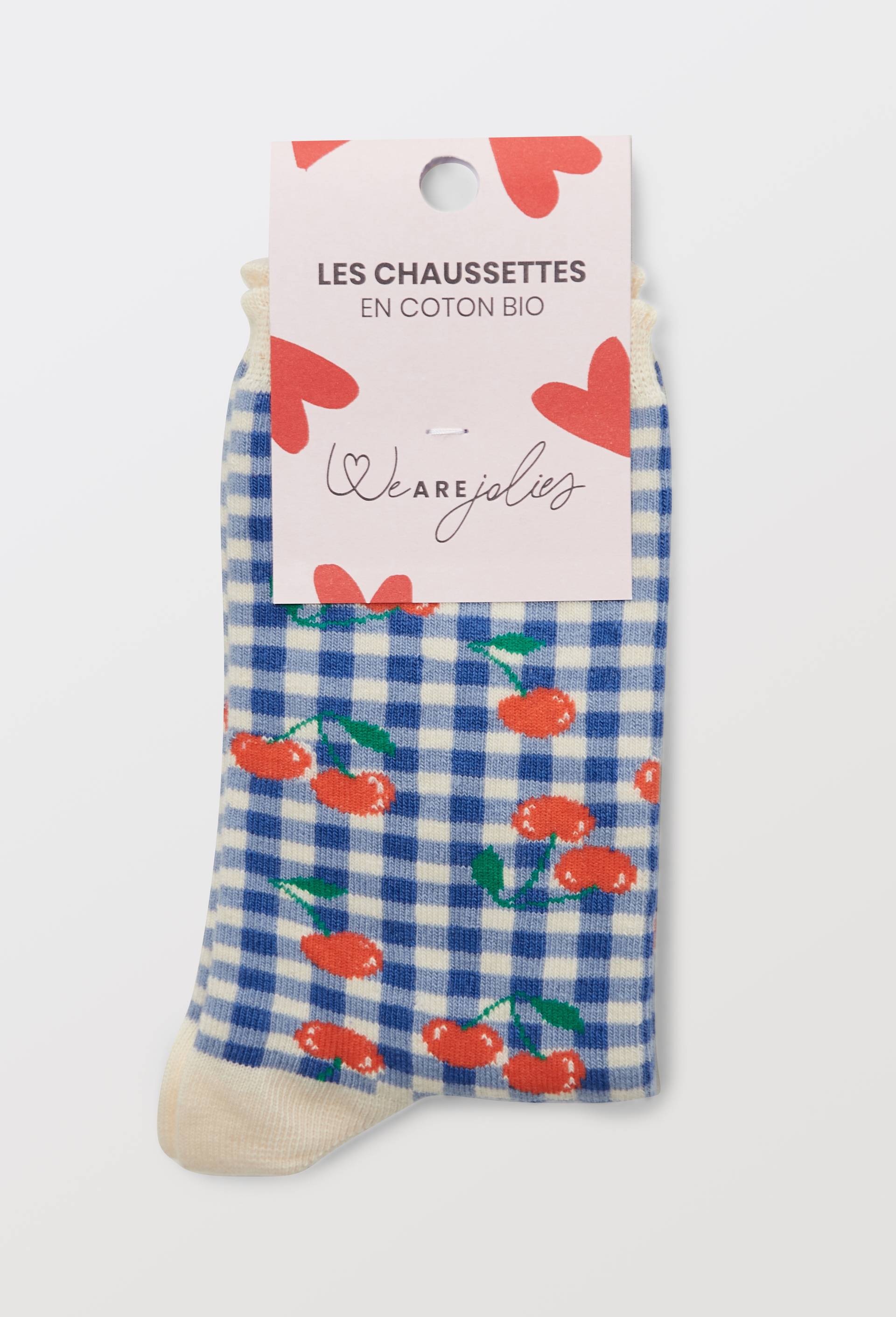 Chaussettes fantaisies en coton bio WE ARE JOLIES, Bleu, large image number 2