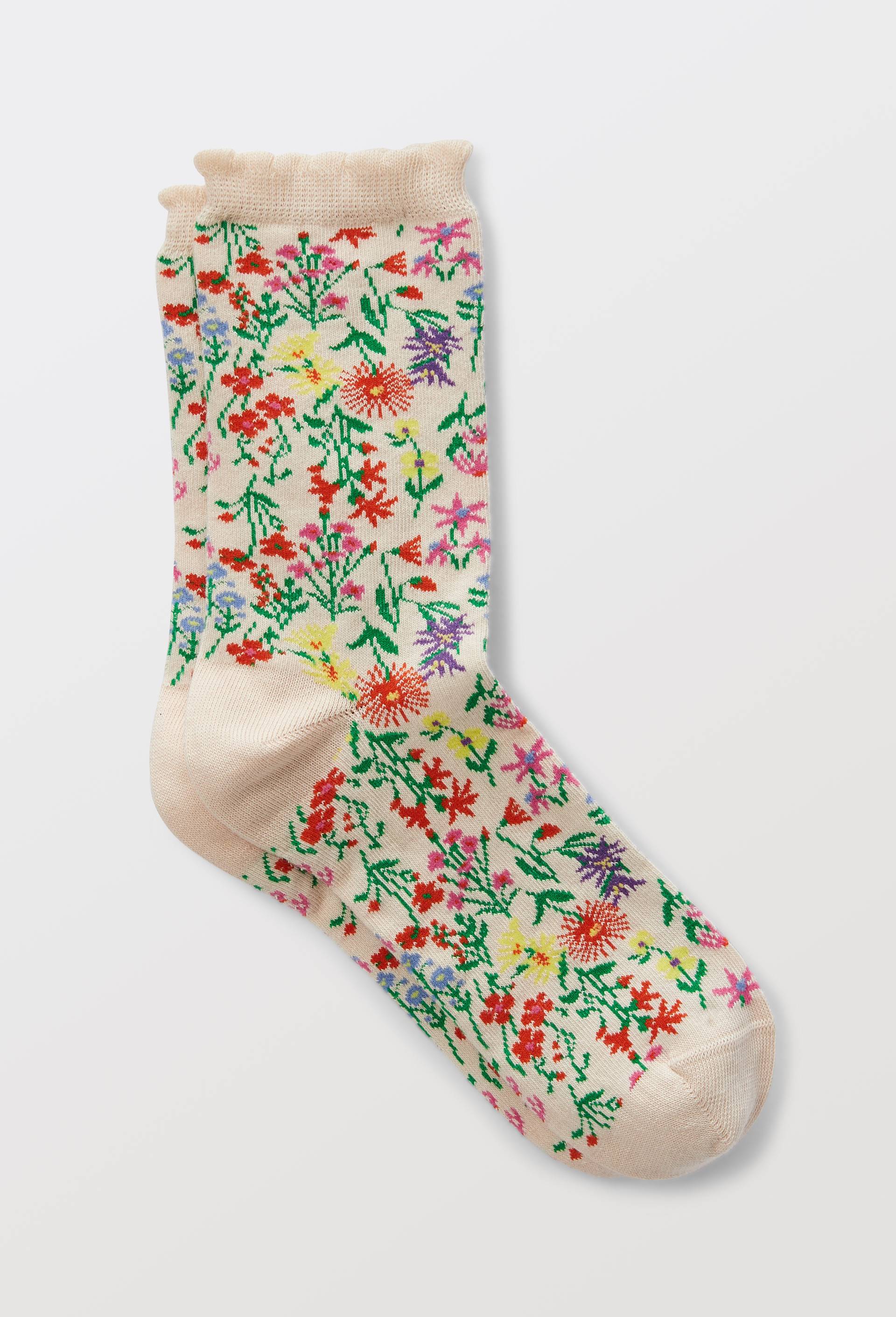 Chaussettes fantaisies en coton bio WE ARE JOLIES, Ecru, large image number 0