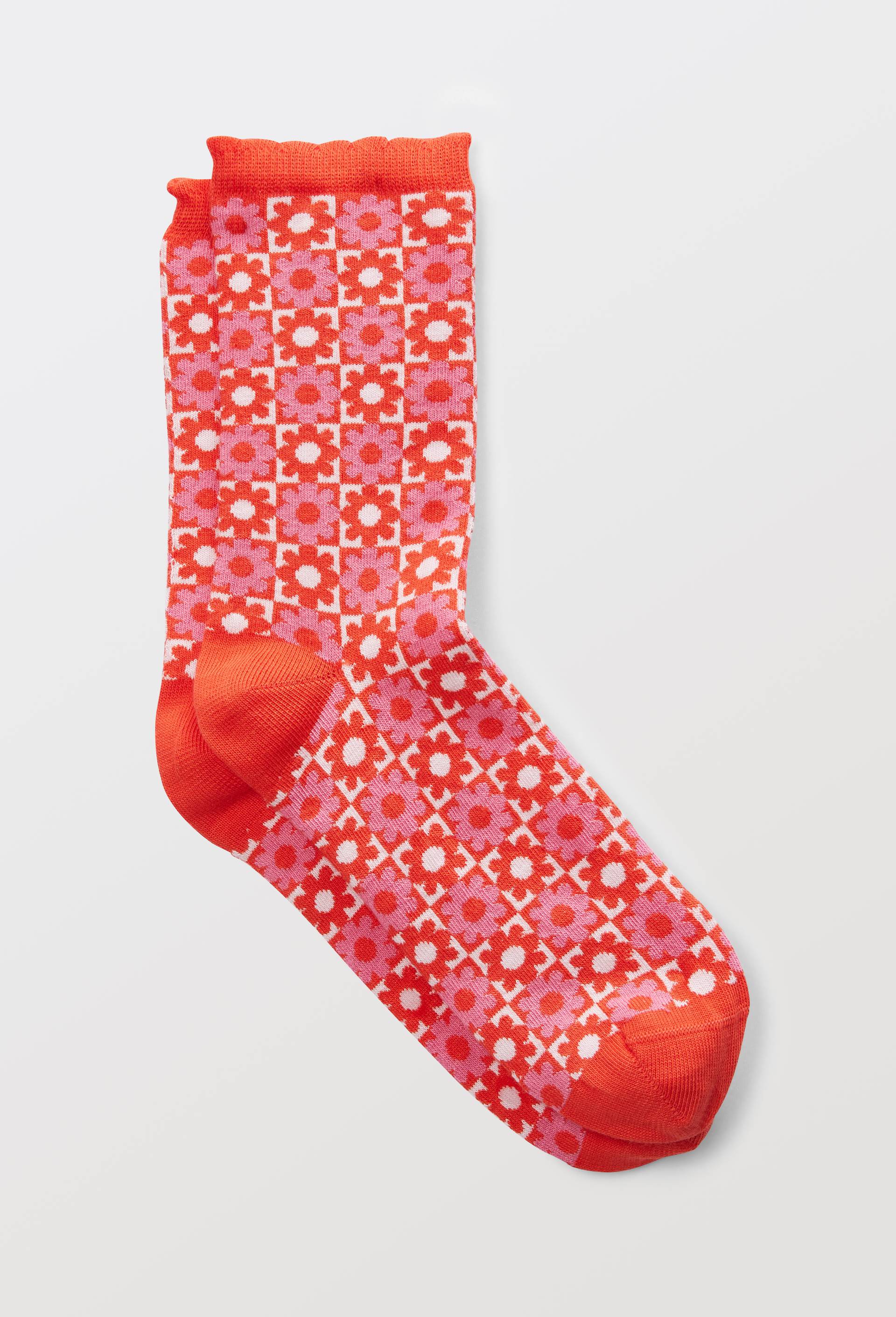Chaussettes fantaisies en coton bio WE ARE JOLIES, Rose fonc&eacute;, large image number 0