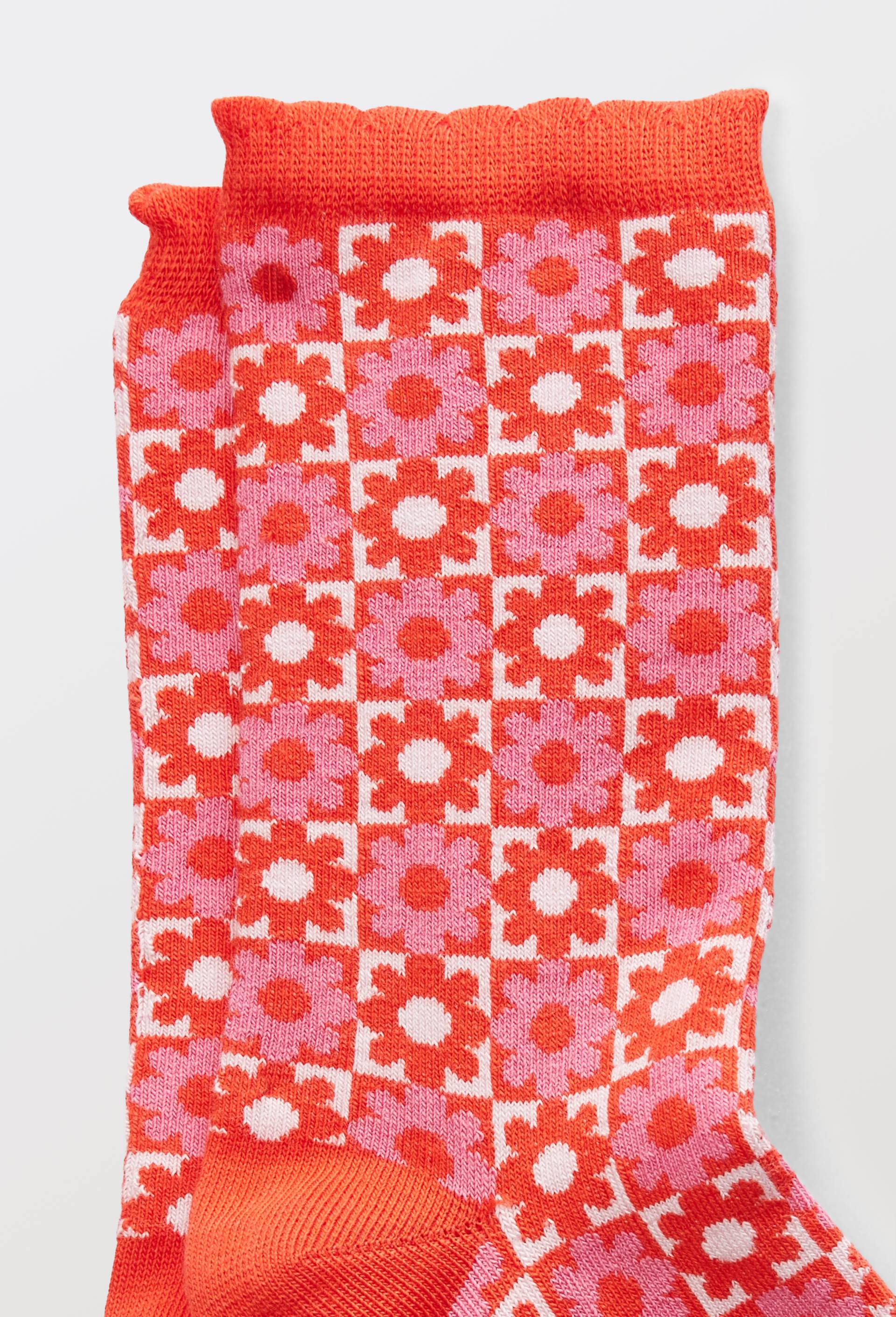 Chaussettes fantaisies en coton bio WE ARE JOLIES, Rose fonc&eacute;, large image number 1