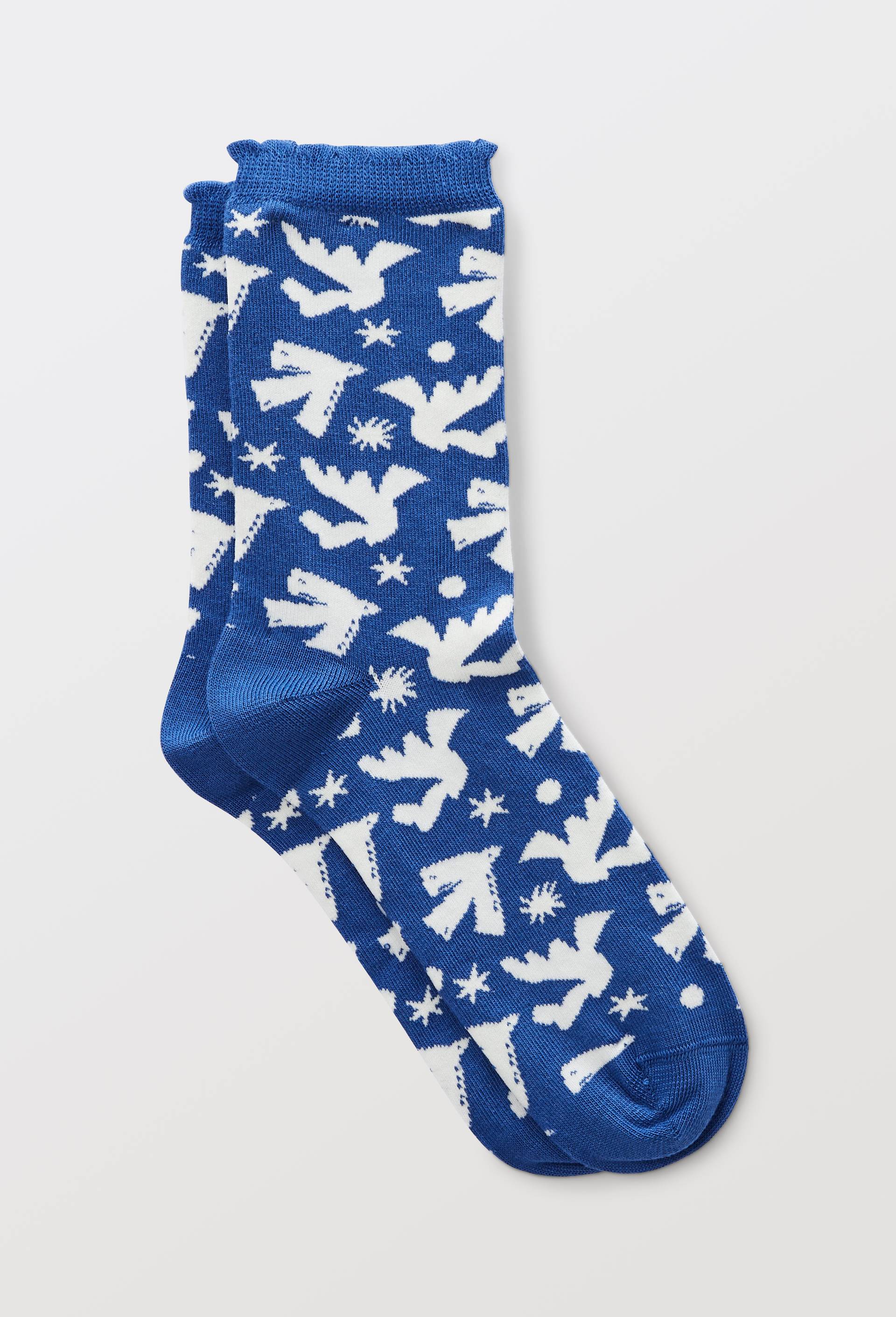 Chaussettes fantaisies en coton bio WE ARE JOLIES, Bleu fonc&eacute;, large image number 0
