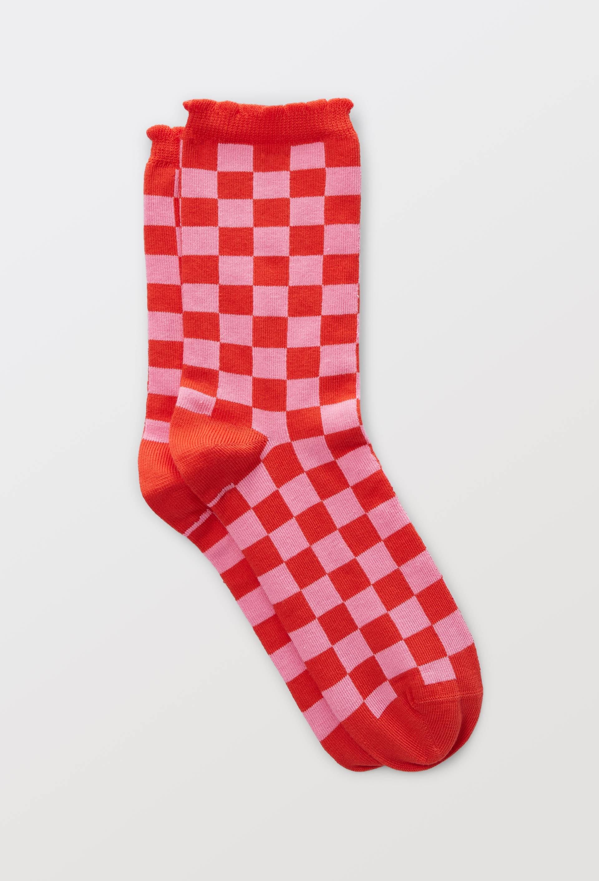 Chaussettes fantaisies en coton bio WE ARE JOLIES, Rose fonc&eacute;, swatch image