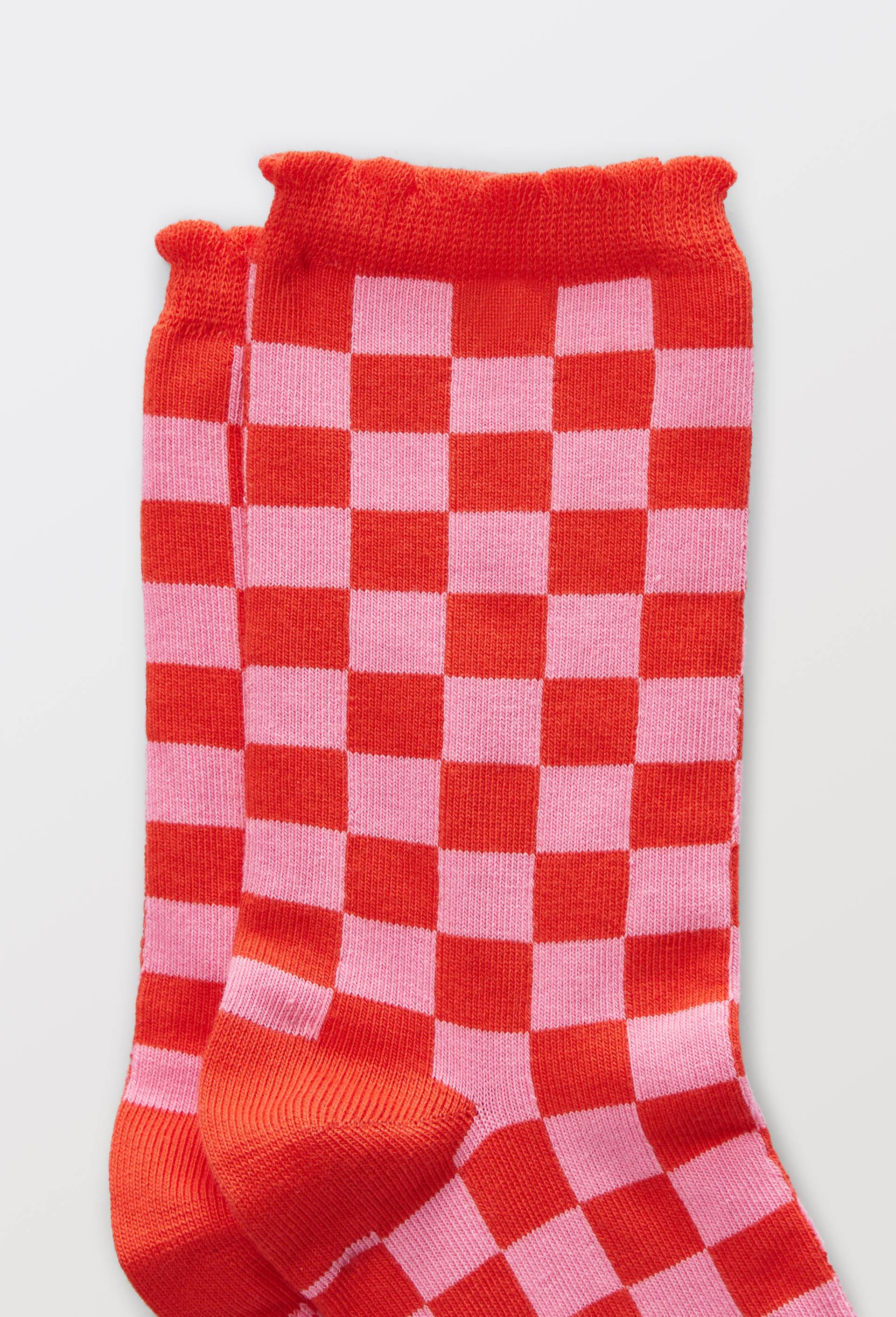 Chaussettes fantaisies en coton bio WE ARE JOLIES, Rose fonc&eacute;, large image number 1.0