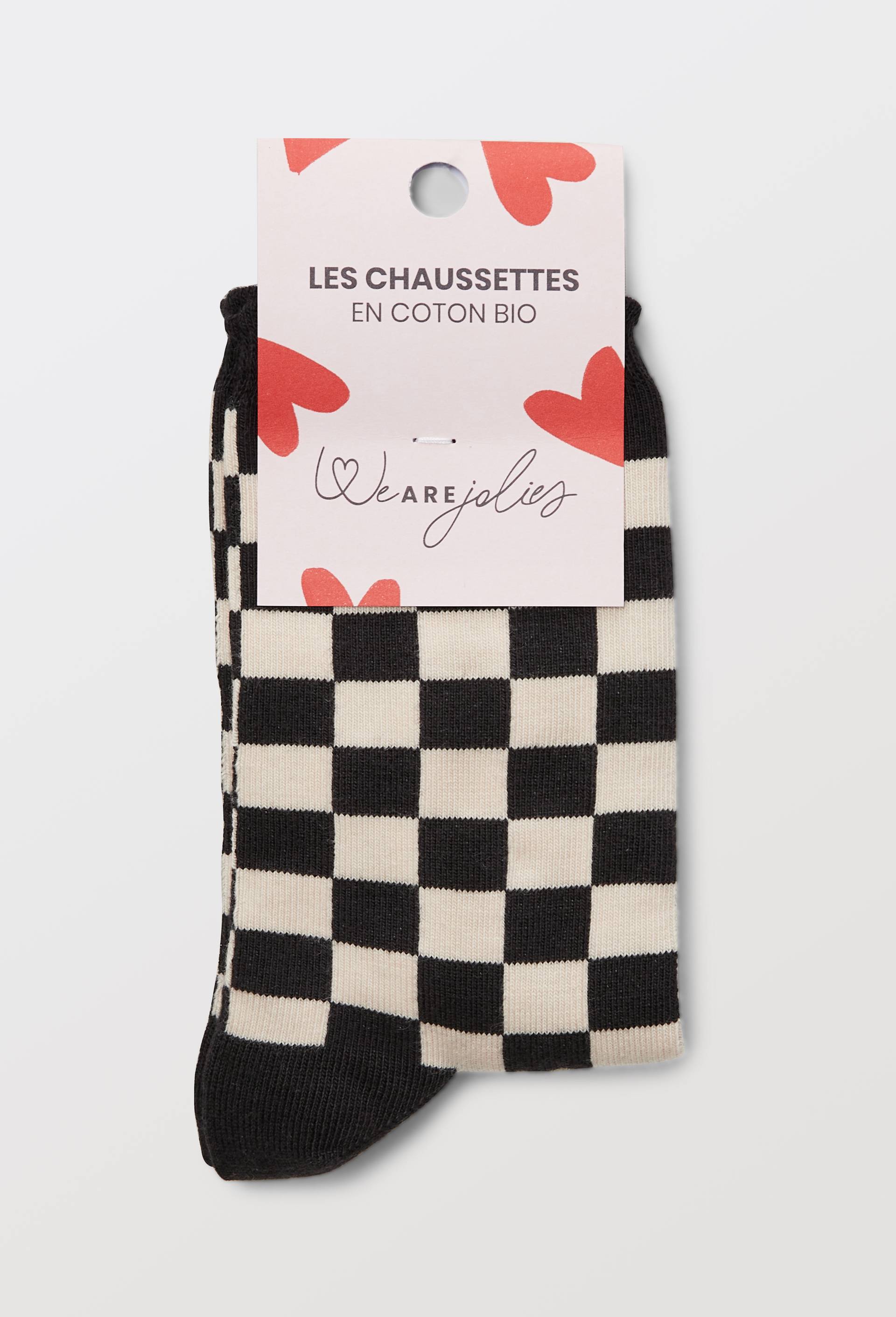 Chaussettes fantaisies en coton bio WE ARE JOLIES, Noir, large image number 2