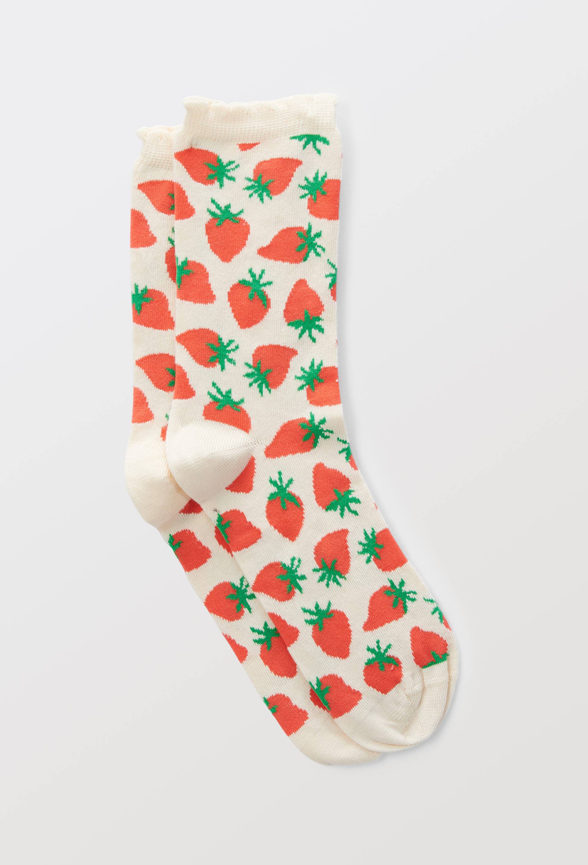 Chaussettes fantaisies en coton bio WE ARE JOLIES, Ecru, large image number 0.0
