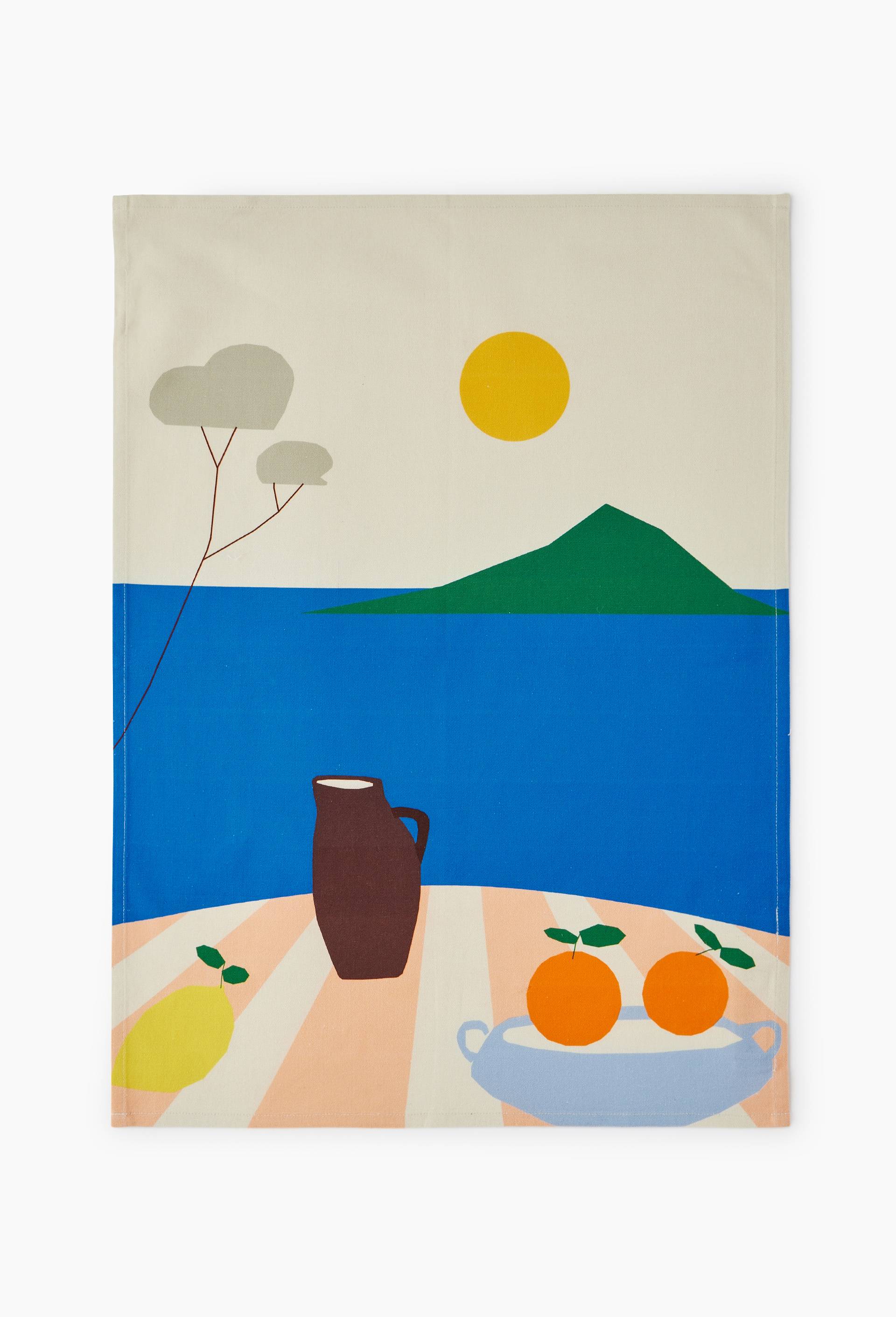 Torchon imprim&eacute;, 50x70cm, en coton - BEN ARPEA x MONOPRIX, Multicolore, large image number 0