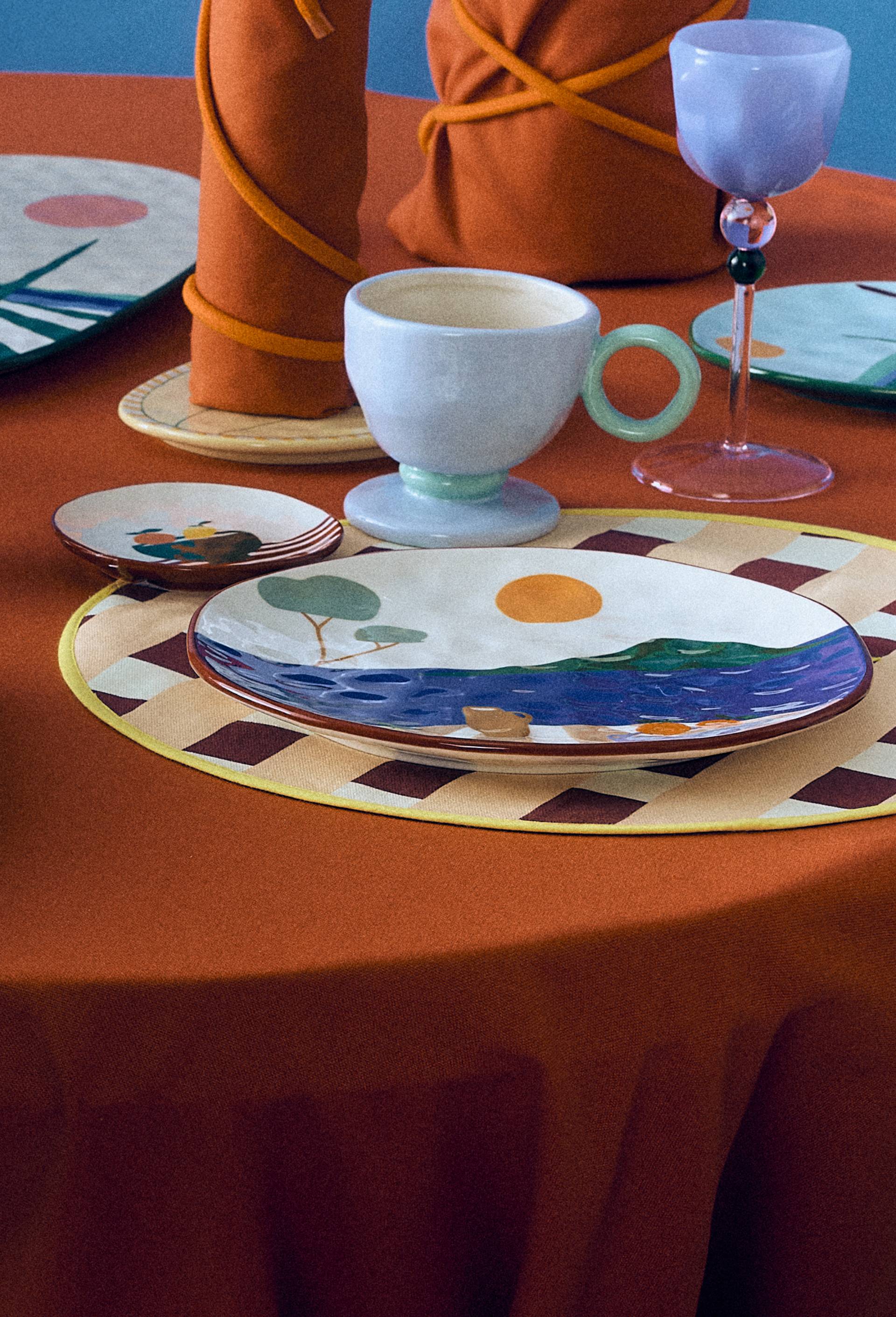 Set de table brod&eacute;, 38cm, en coton - BEN ARPEA x MONOPRIX, Multicolore, large image number 2.0