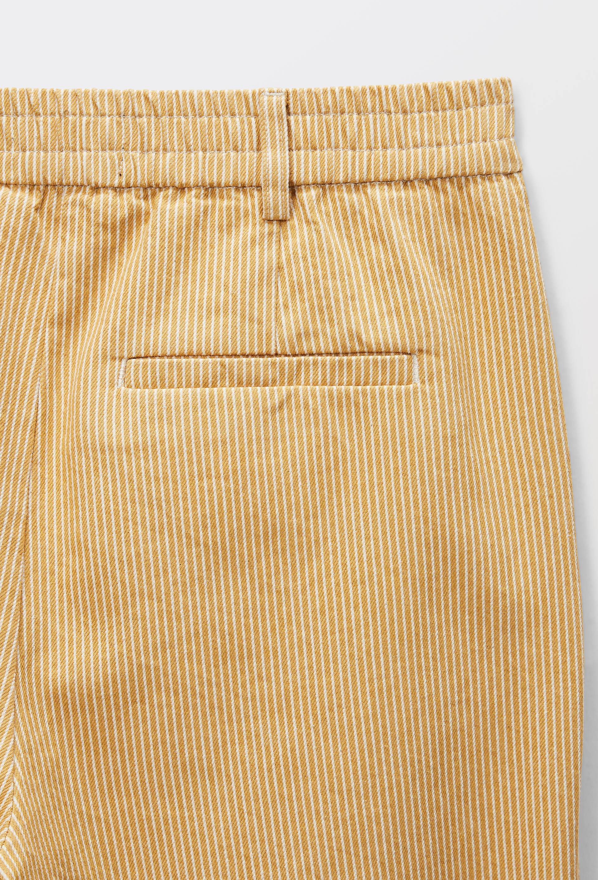 Pantalon large &agrave; pince ray&eacute;, Beige, large image number 6