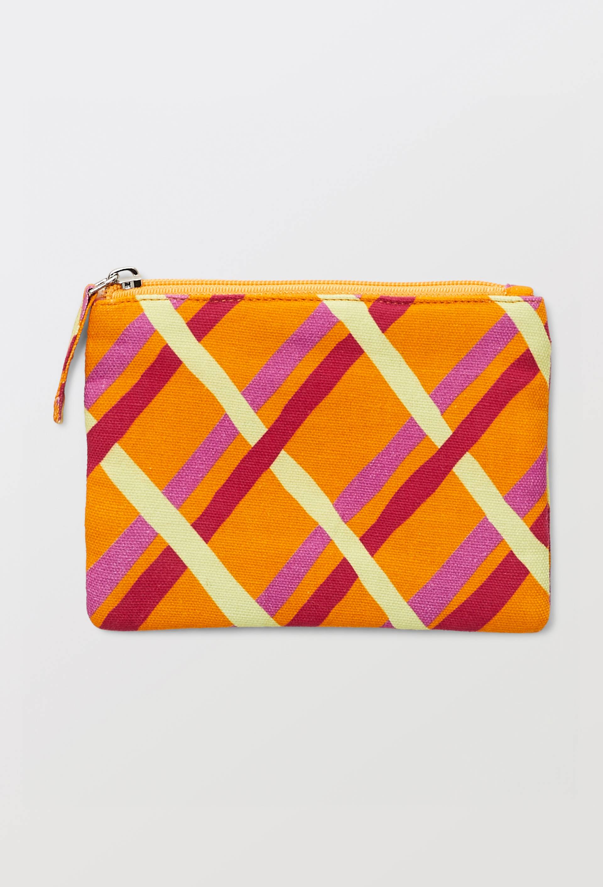 Pochette imprim&eacute;e, 12x16cm, en coton - LES CRAFTIES x MONOPRIX, Orange, large image number 0