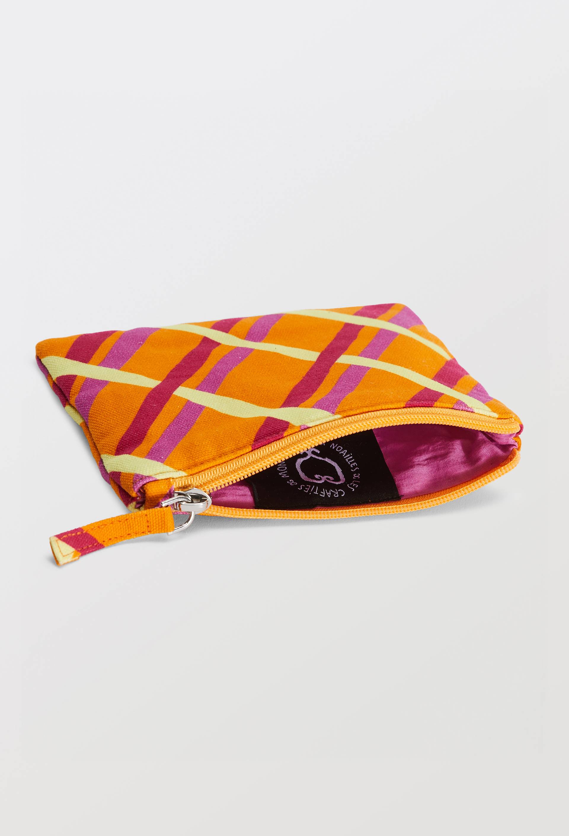 Pochette imprim&eacute;e, 12x16cm, en coton - LES CRAFTIES x MONOPRIX, Orange, large image number 2