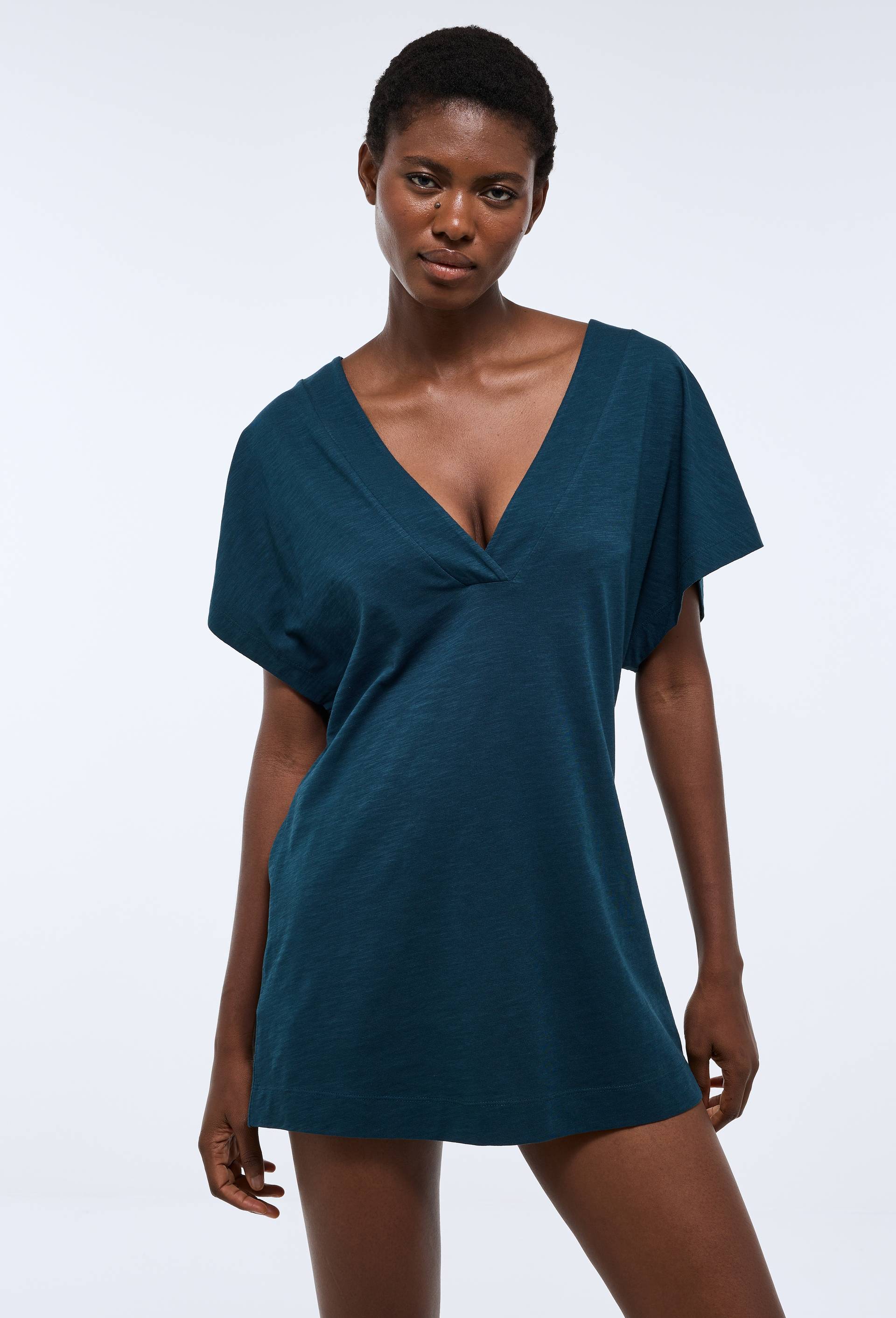 Robe de plage en coton BIO GOTS, Bleu, large image number 0